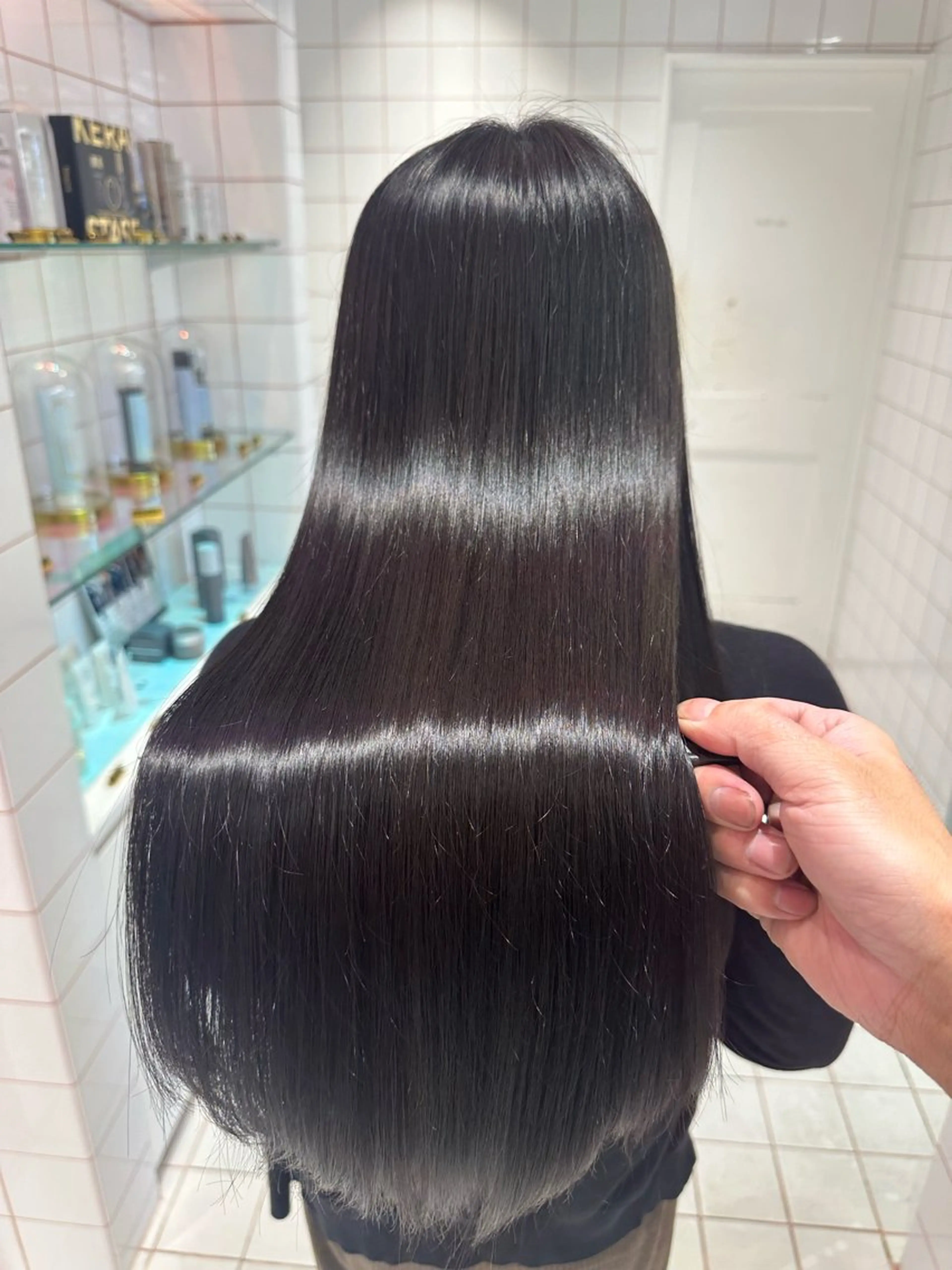 ロング 酸性ストレート 縮毛矯正 トリートメント ✨縮毛矯正✨レイヤー ホウダカズヒロのヘアスタイル