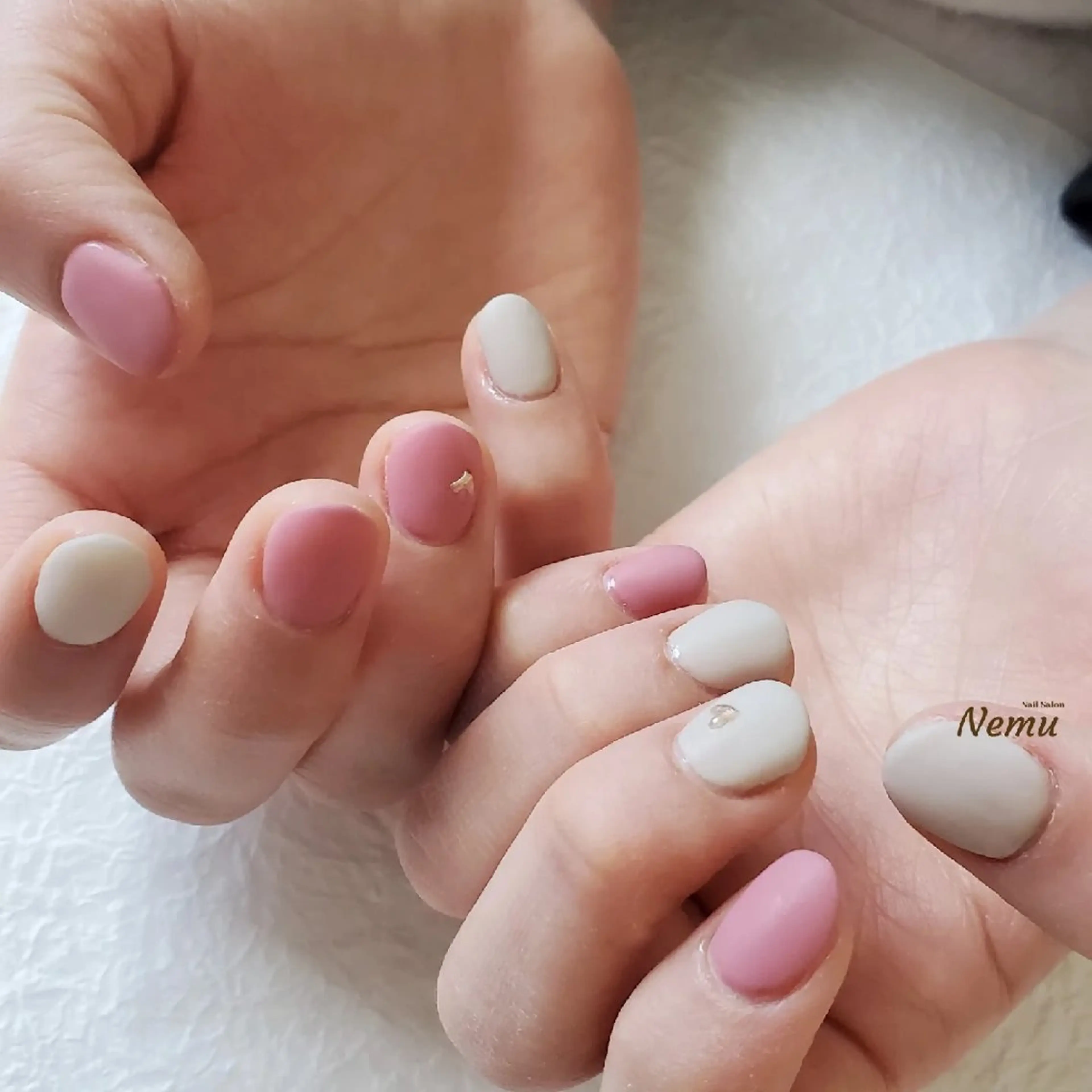 ネイル ハート マットネイル 持ち込み YASUNAGA HIROMIのネイルデザイン