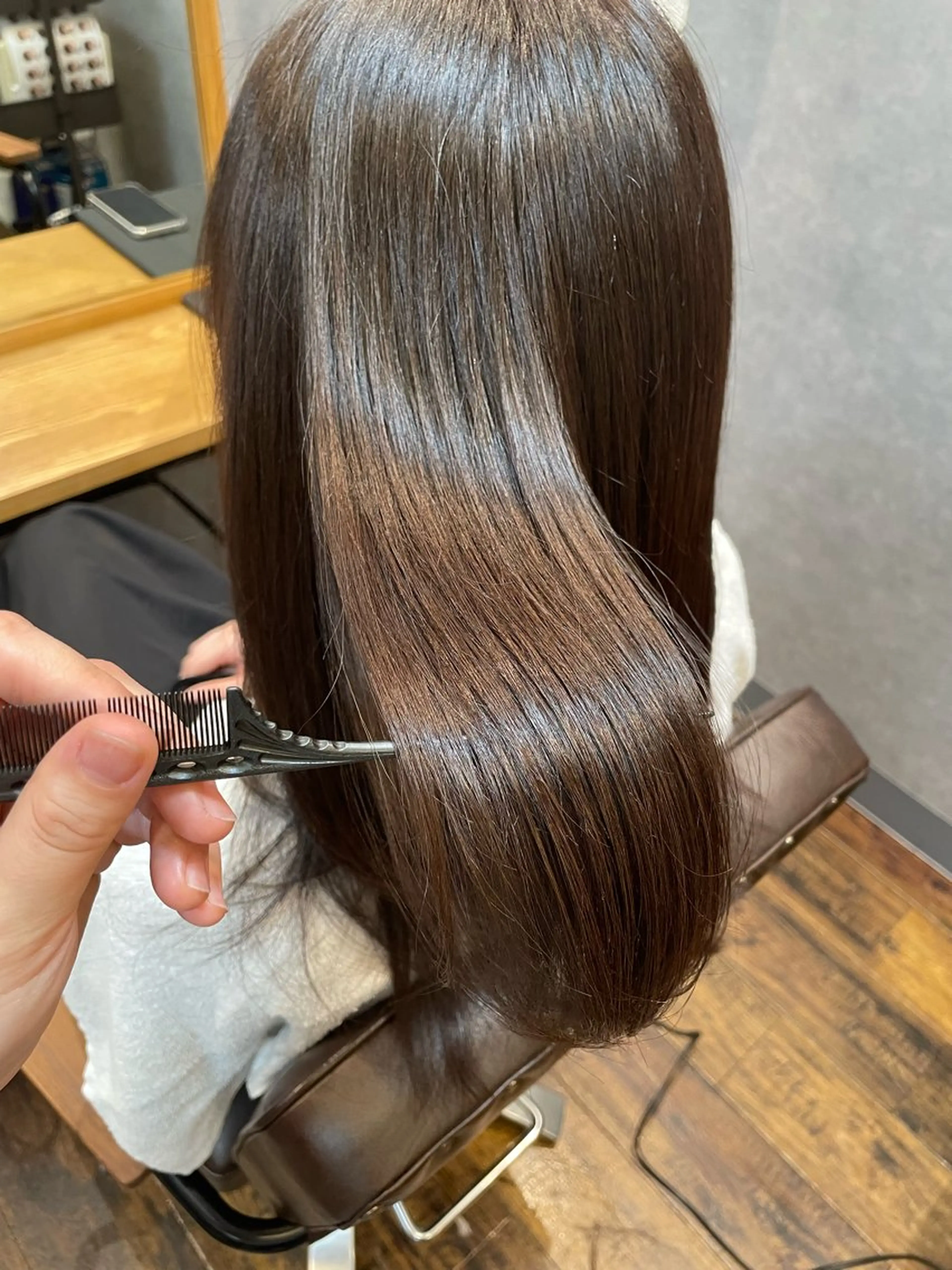 ミディアム カラー アッシュ アッシュブラウン ブラウンカラー カット ヘアカラー ツヤ美髪💐 髪質改善/高山愛来のヘアスタイル