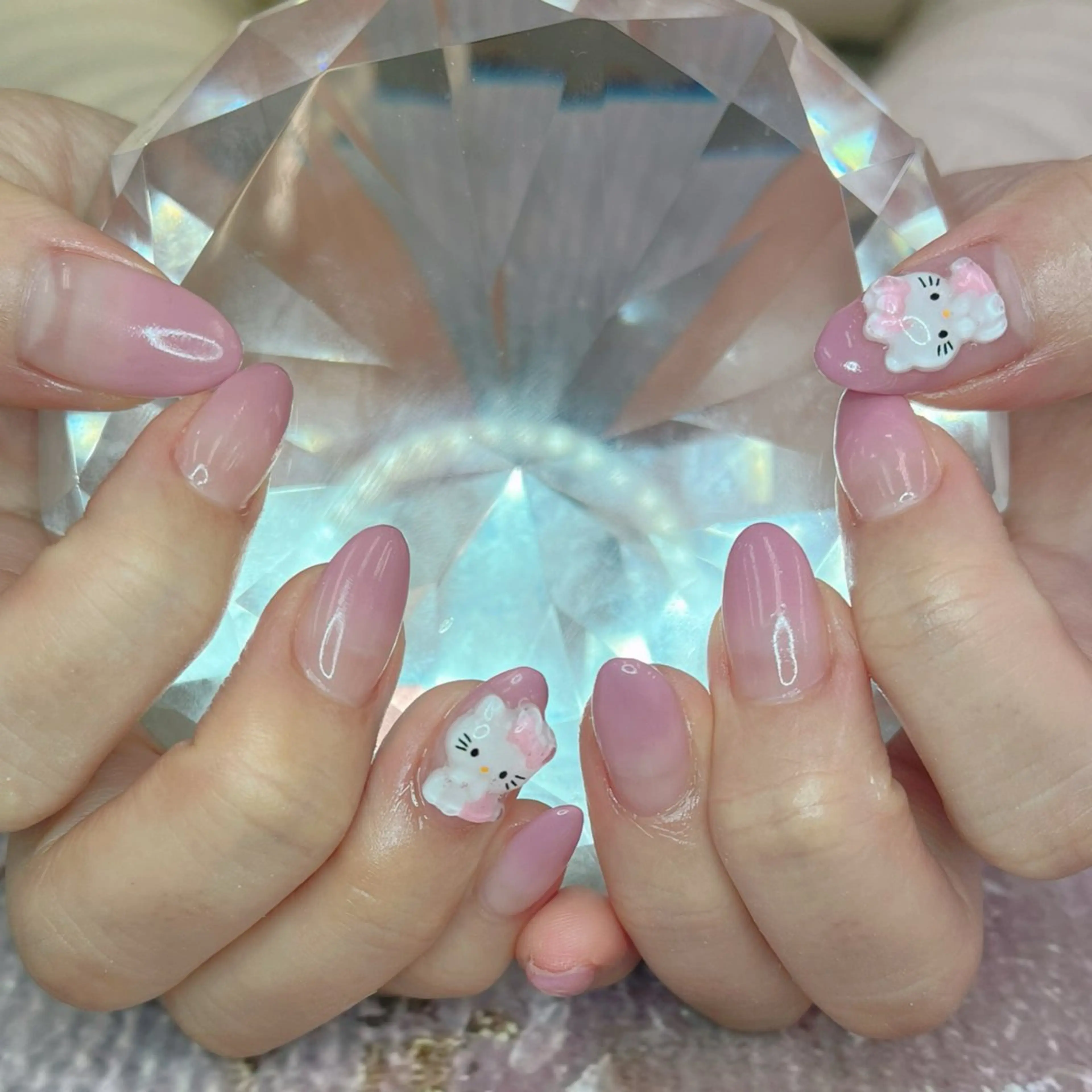 ネイル オフィスネイル ピンク BlueDaisy 栄本店のネイルデザイン
