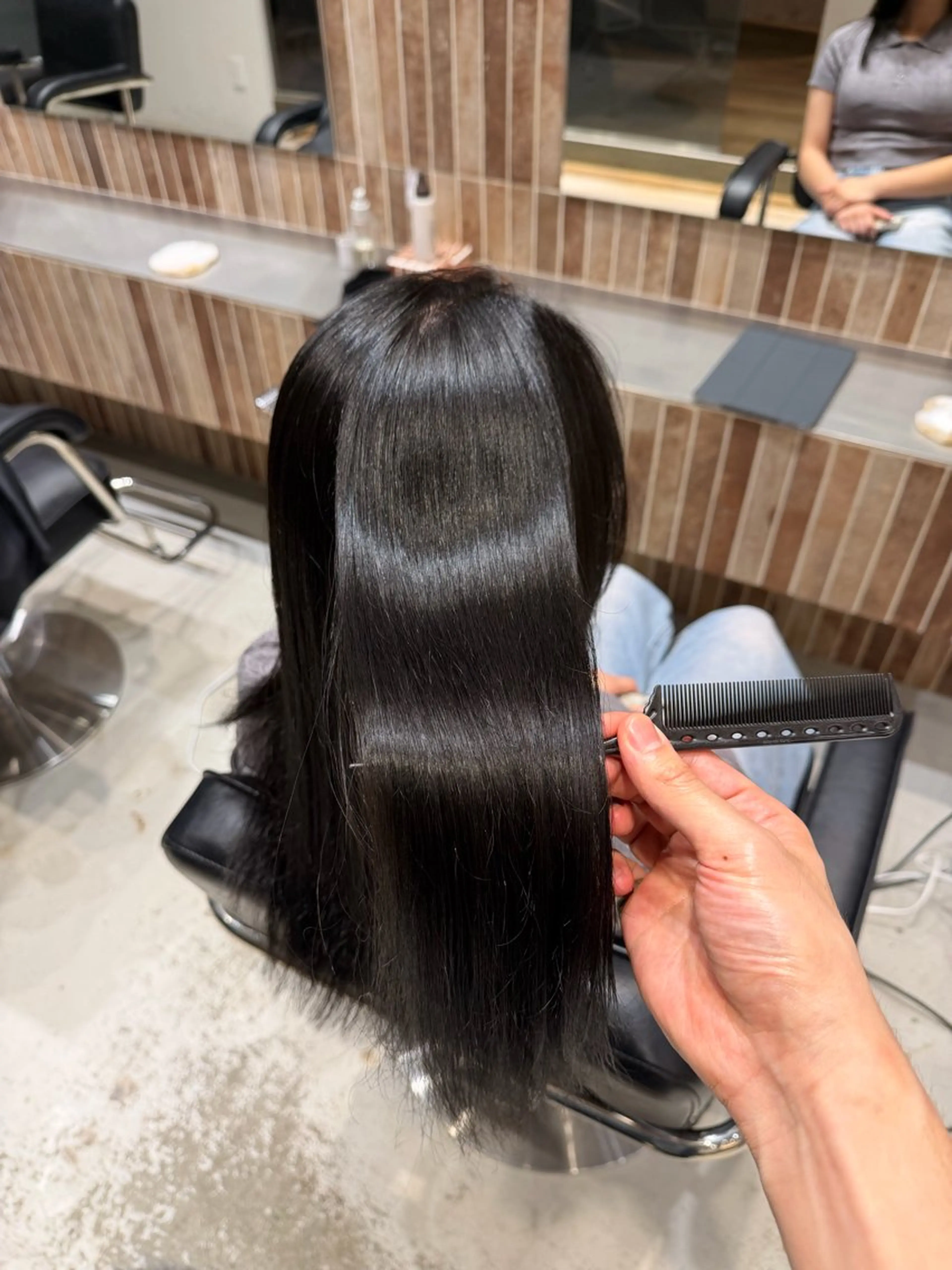 ロング ヘアカラー トリートメント ヘアセット 🫧透明感カラー/ 髪質改善/縮毛/🫧のヘアスタイル