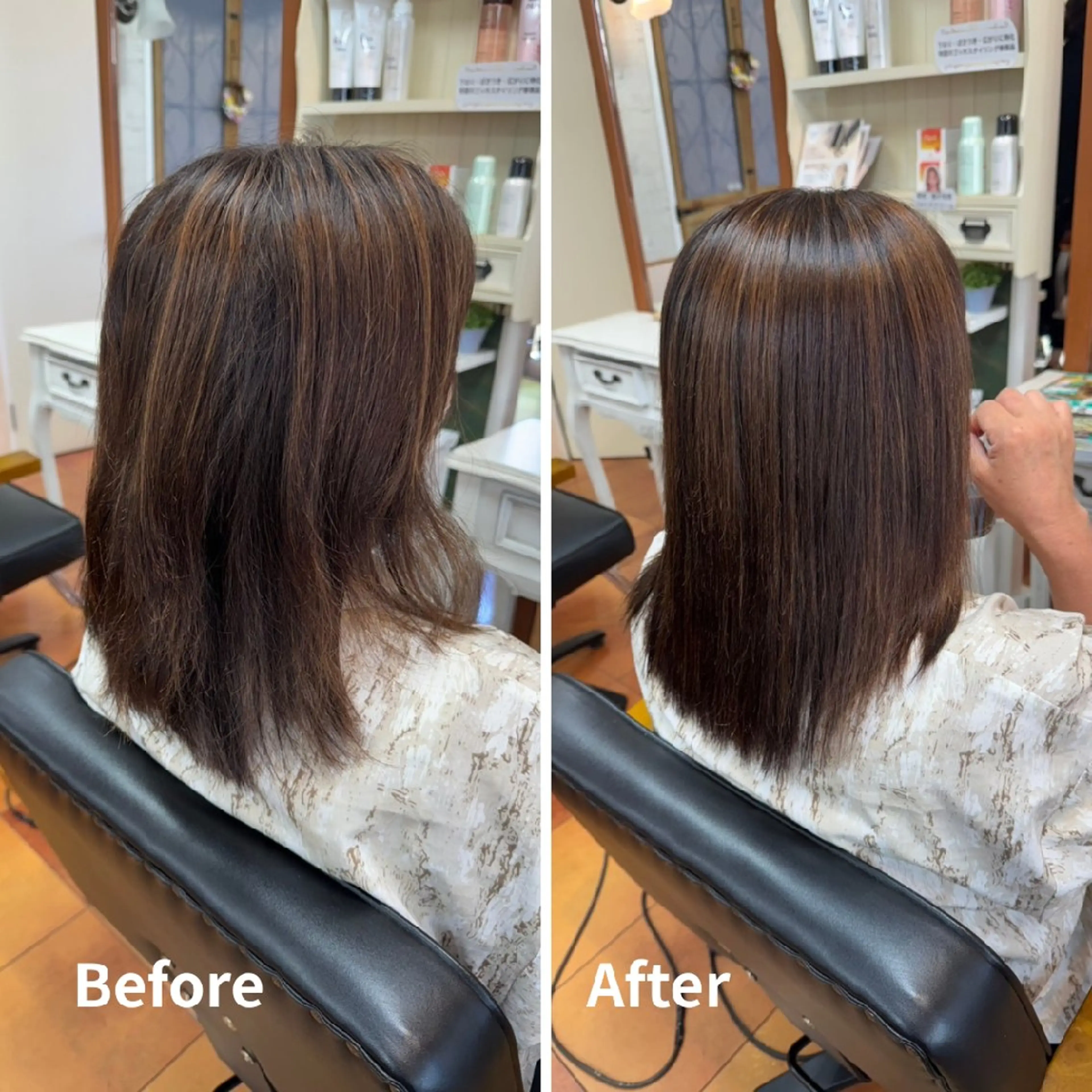 セミロング 縮毛矯正 縮毛矯正 あや🍀
大人艶カラ ー・縮毛矯正のヘアスタイル