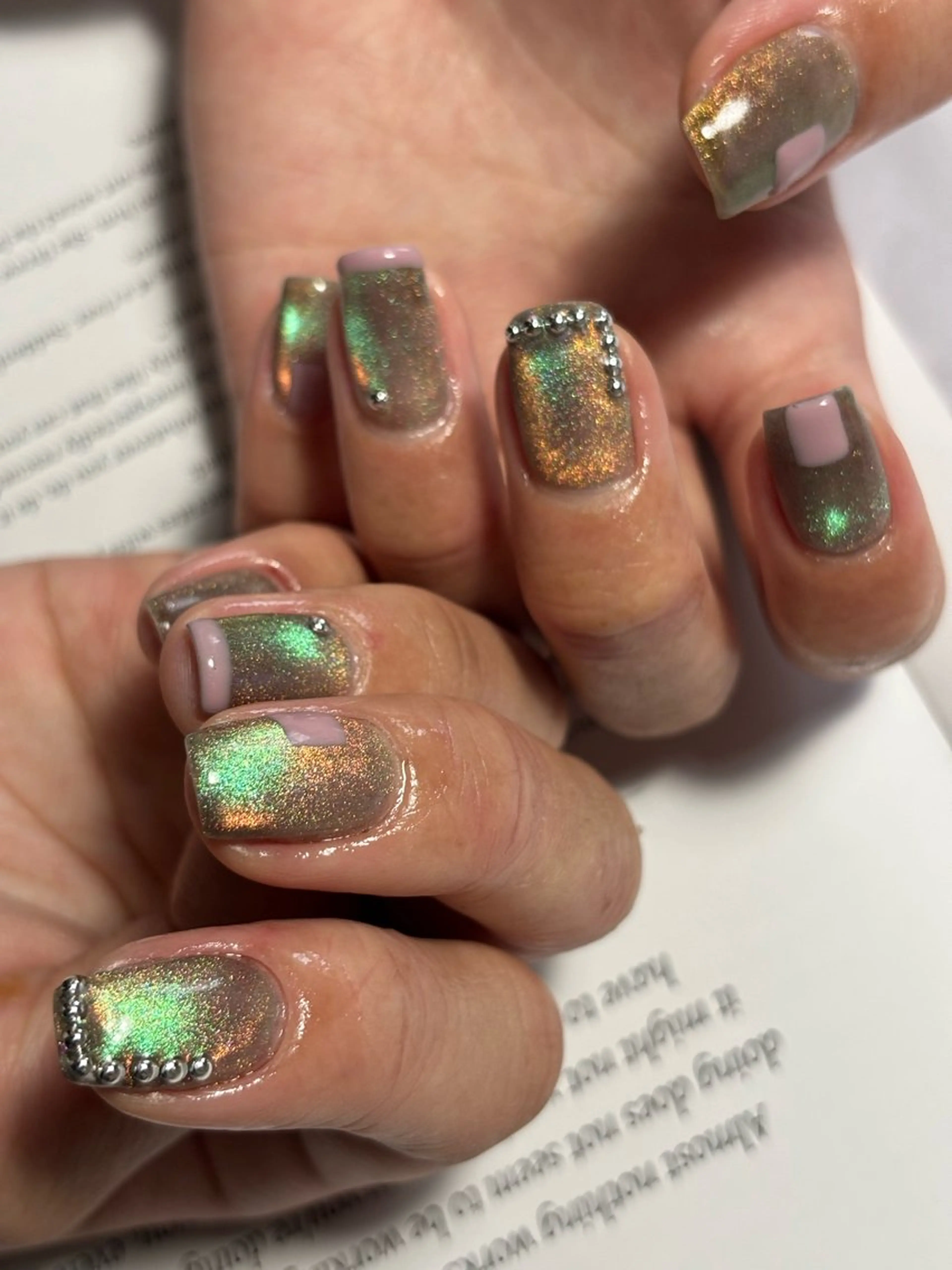 ネイル アートネイル オーロラネイル フットネイル ジェルネイル グラデーション fil nailのネイルデザイン