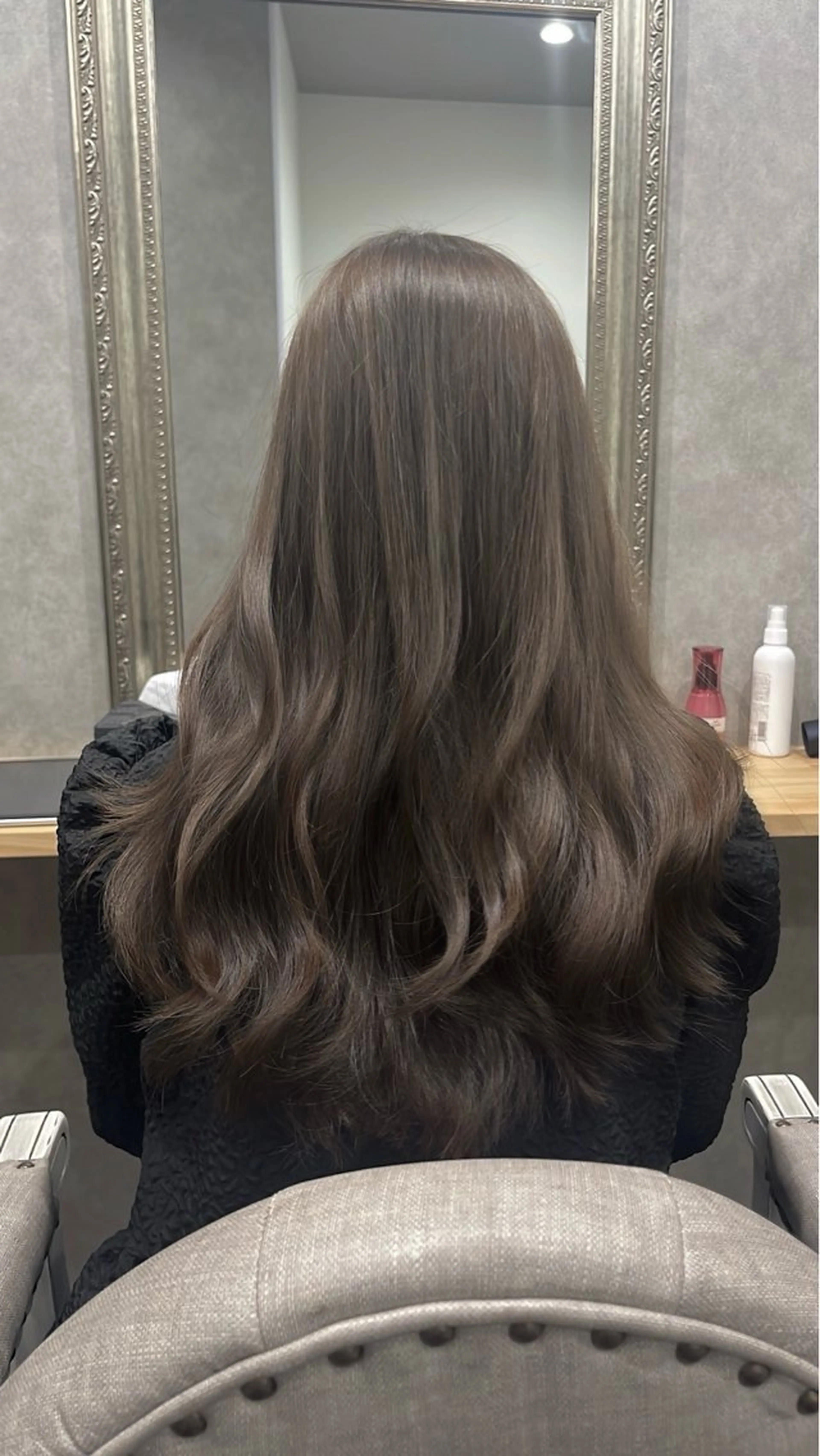 ロング カラー ブリーチ グレージュ ブリーチなしカラー ヘアカラー 透明感カラー/ ブリーチ無し/RYOのヘアスタイル