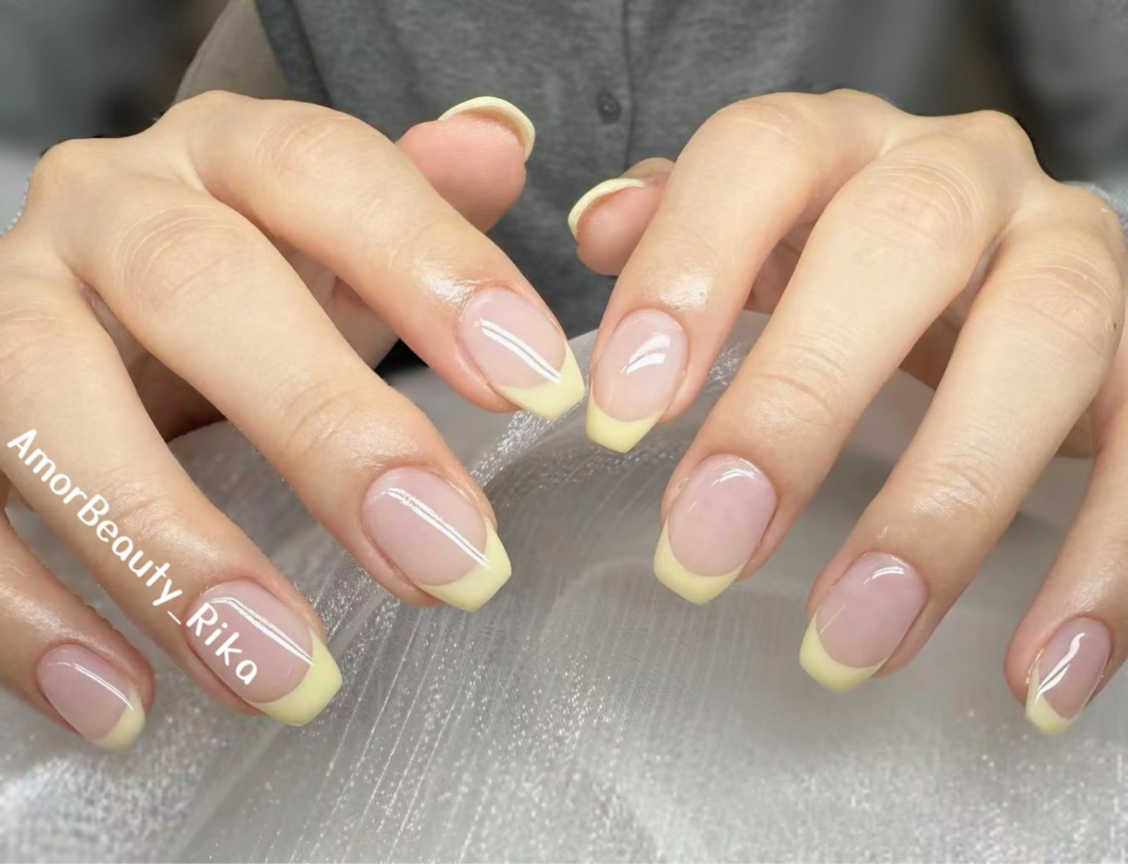 ネイル Kaka_ パラジェル、長さだしのネイルデザイン