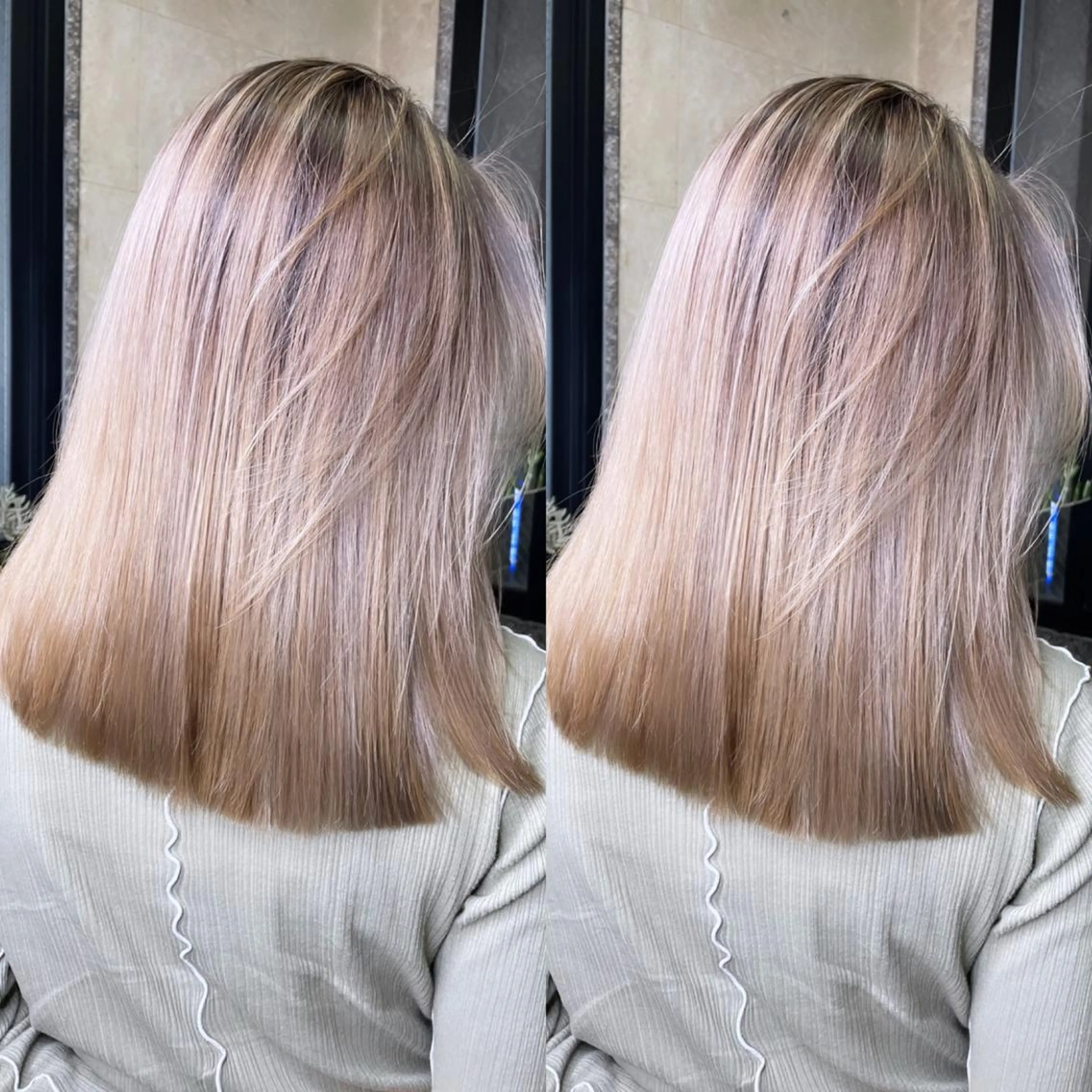 セミロング カラー ブリーチ ハイトーンカラー 韓国レイヤー/ツヤ髪 🤍kosuke🤍のヘアスタイル