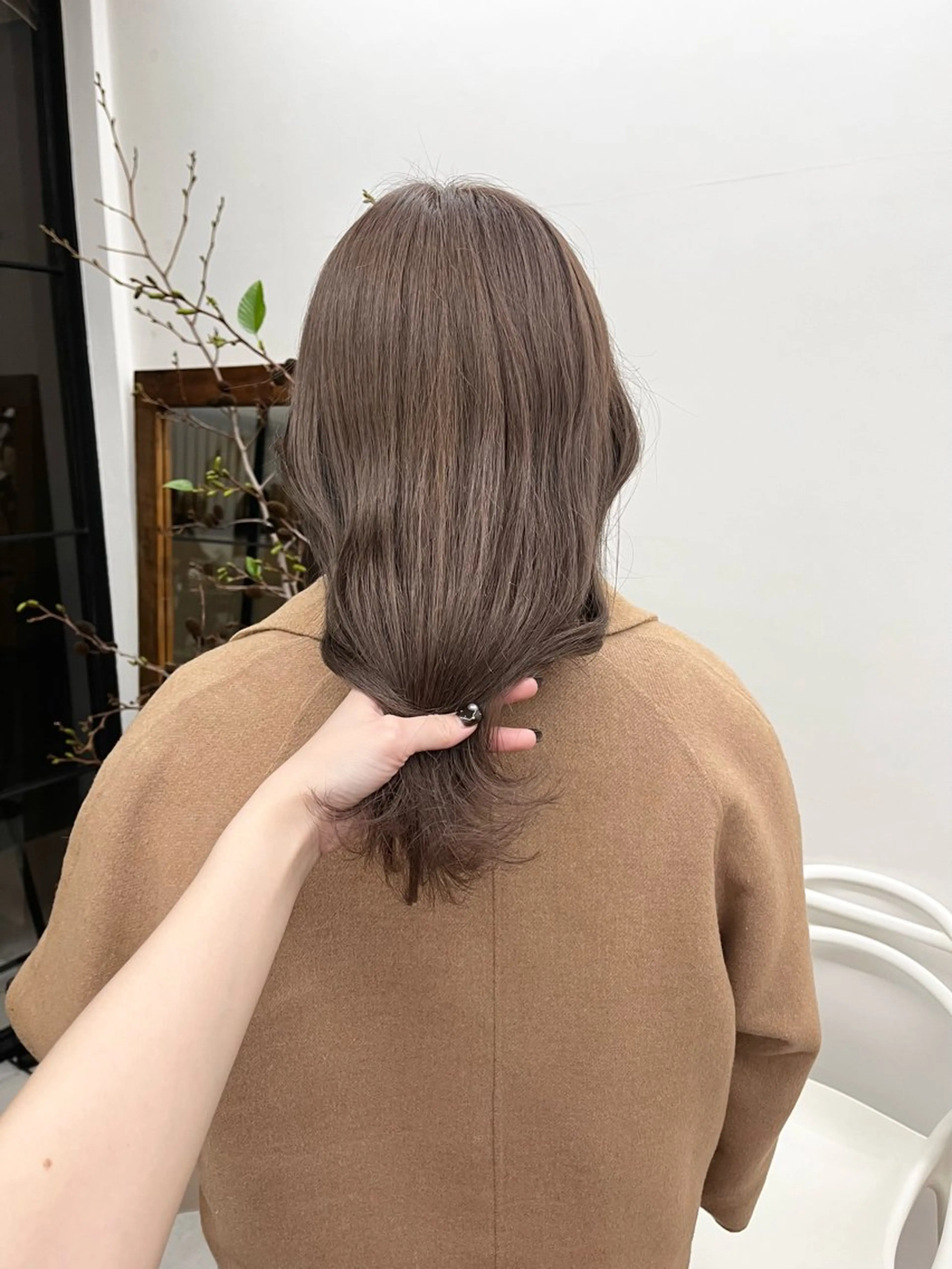 セミロング カラー ヘアアレンジ ブリーチ ena/ブリーチなし 透明感・レイヤー🎀のヘアスタイル