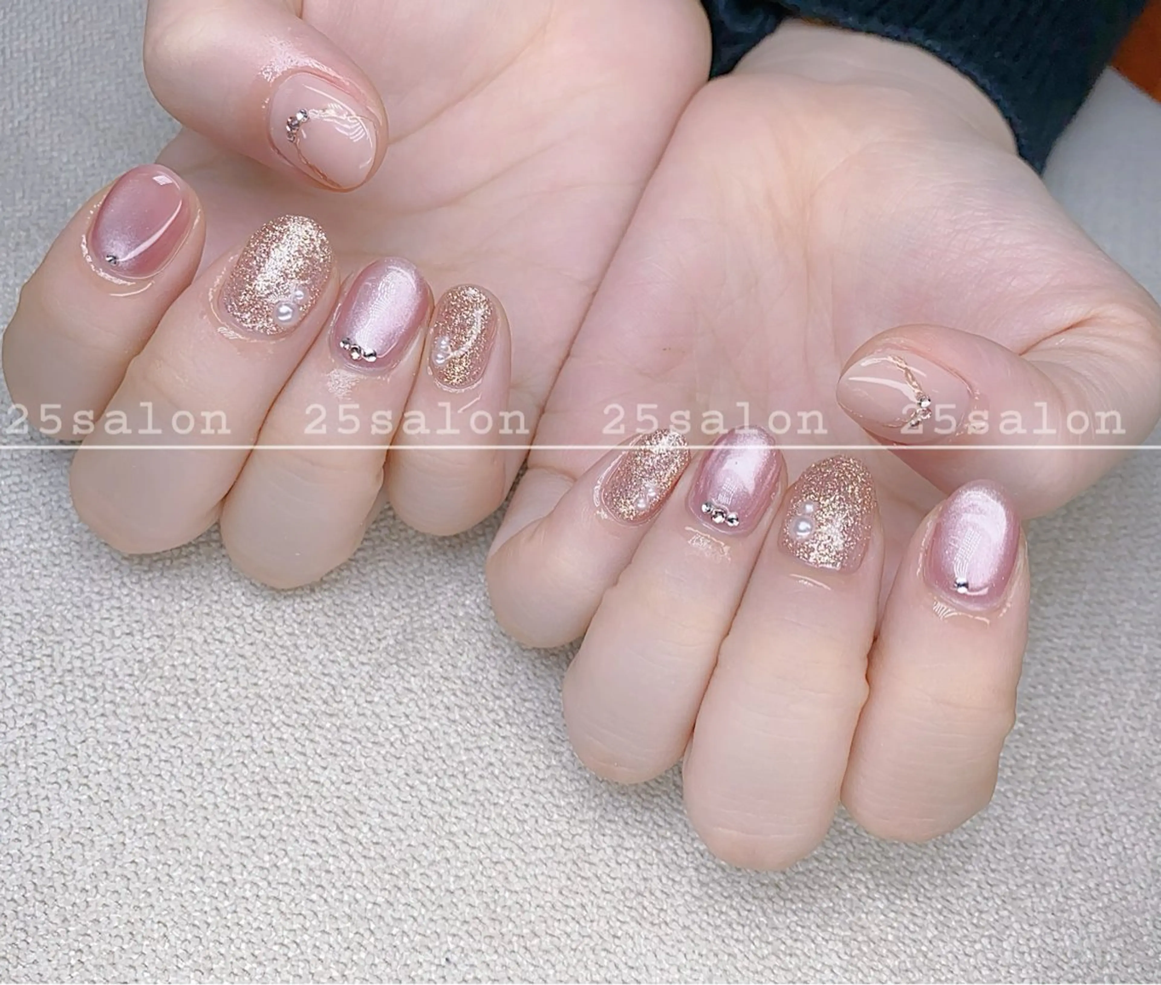 ネイル ジェルネイル 韓国ネイル ニュアンスネイル パラジェル ワンホンネイル 2 5のマツエク・マツパデザイン