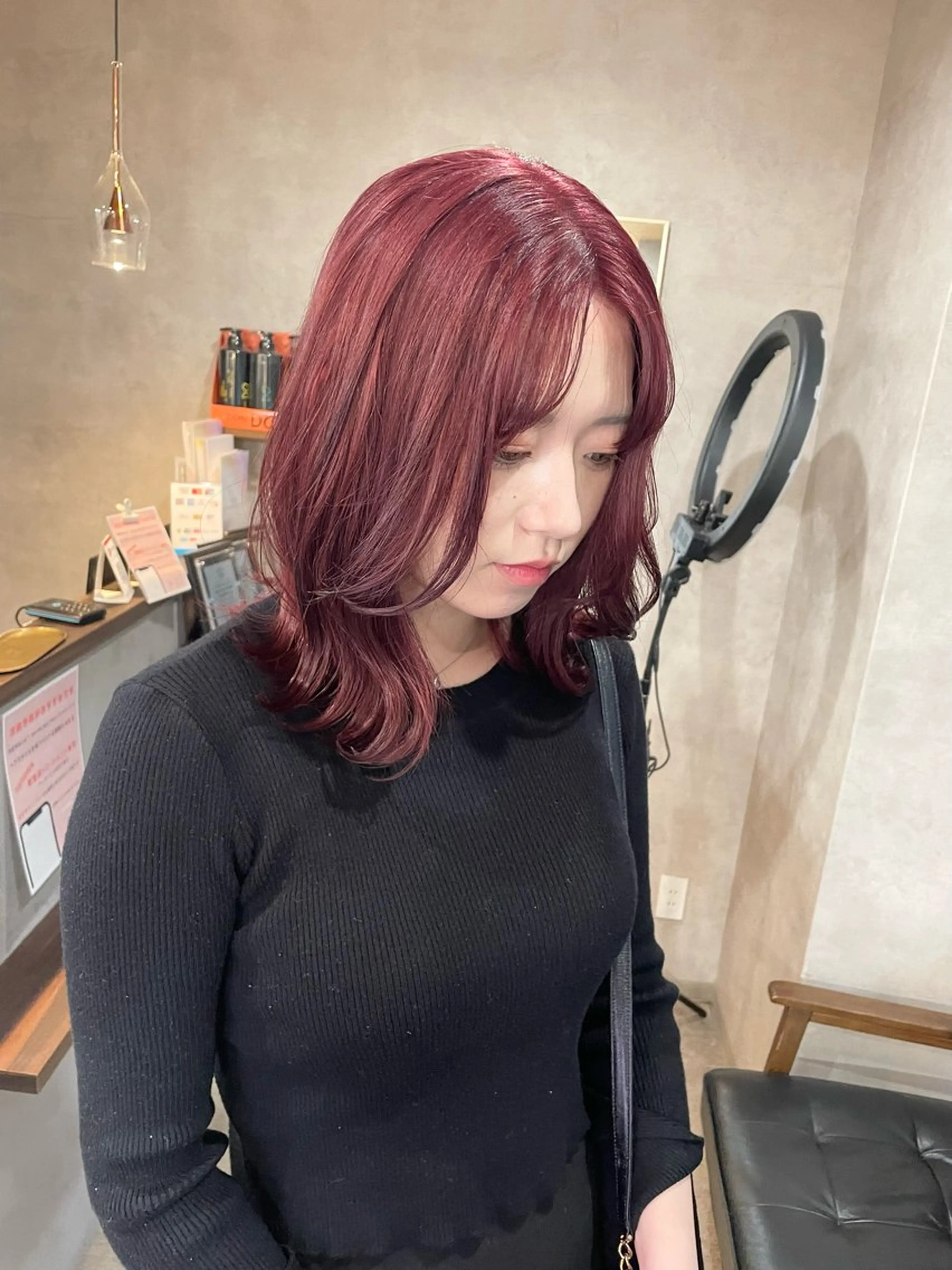 ミディアム カラー ブリーチ ヘアカラー トリートメント RIENS aura / ayu ♡のヘアスタイル