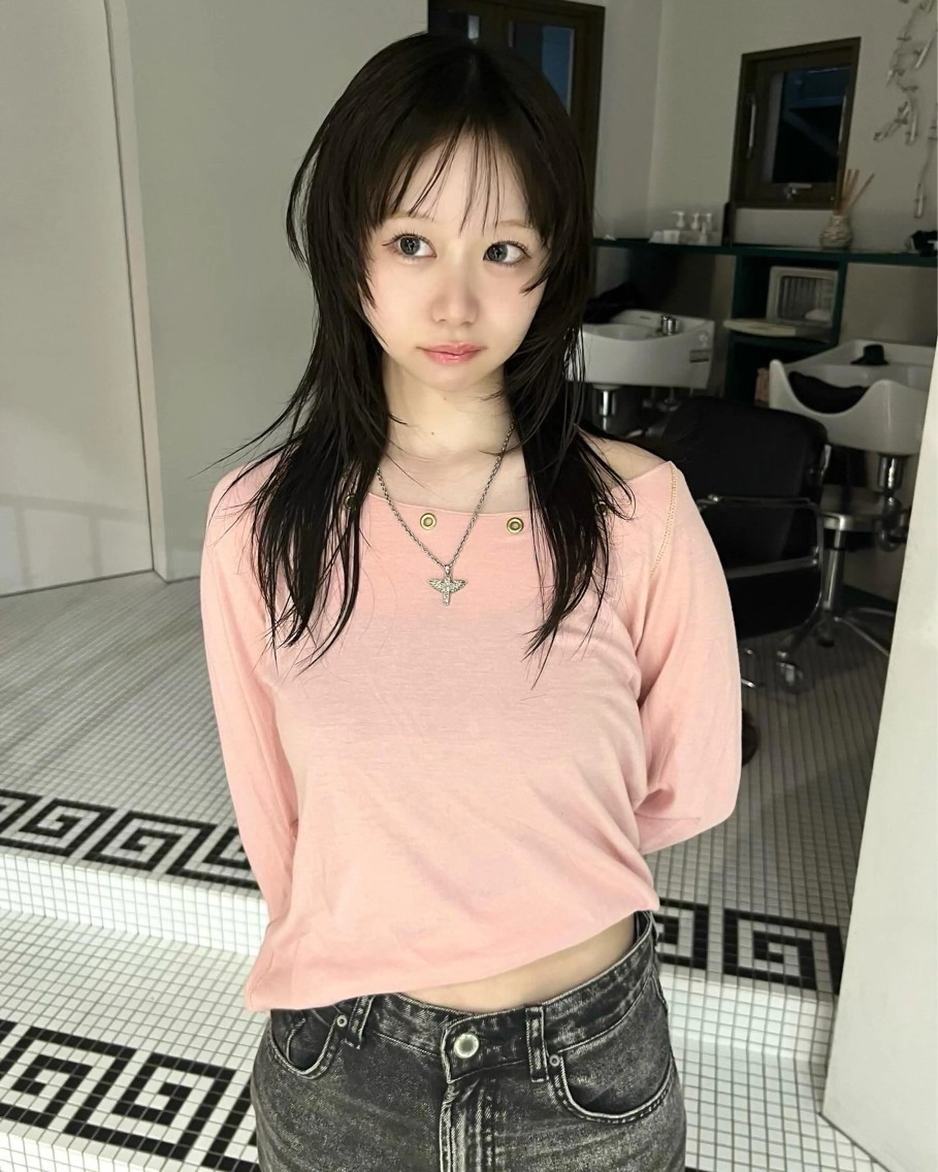 ミディアム 顔周りカット 丹治 一輝ボブ/ショートのヘアスタイル