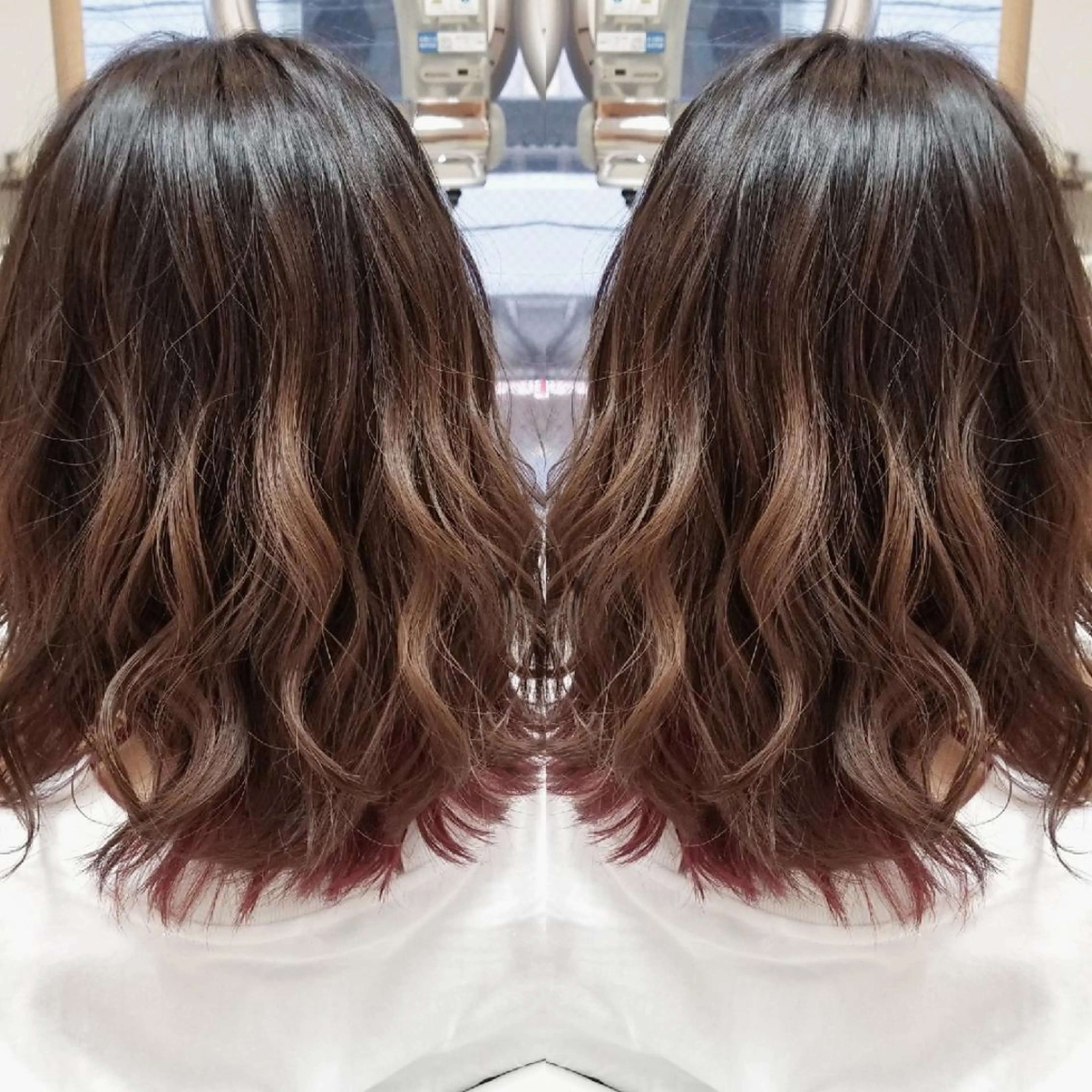 カラー セミロング 髪質改善特化美容師 小林和哉のヘアスタイル