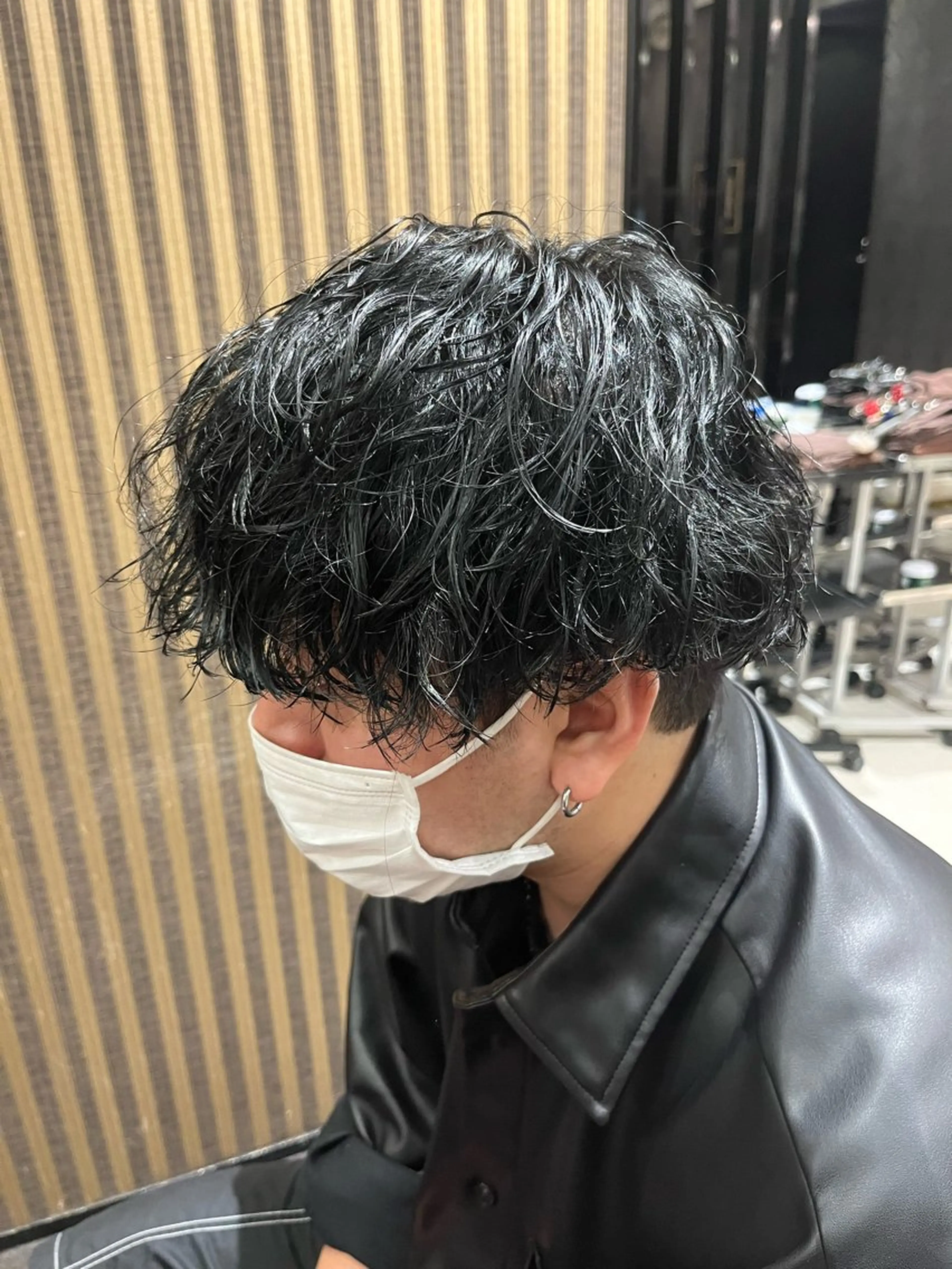 ミディアム パーマ メンズ ブリーチパーマ🌍 正木天のヘアスタイル