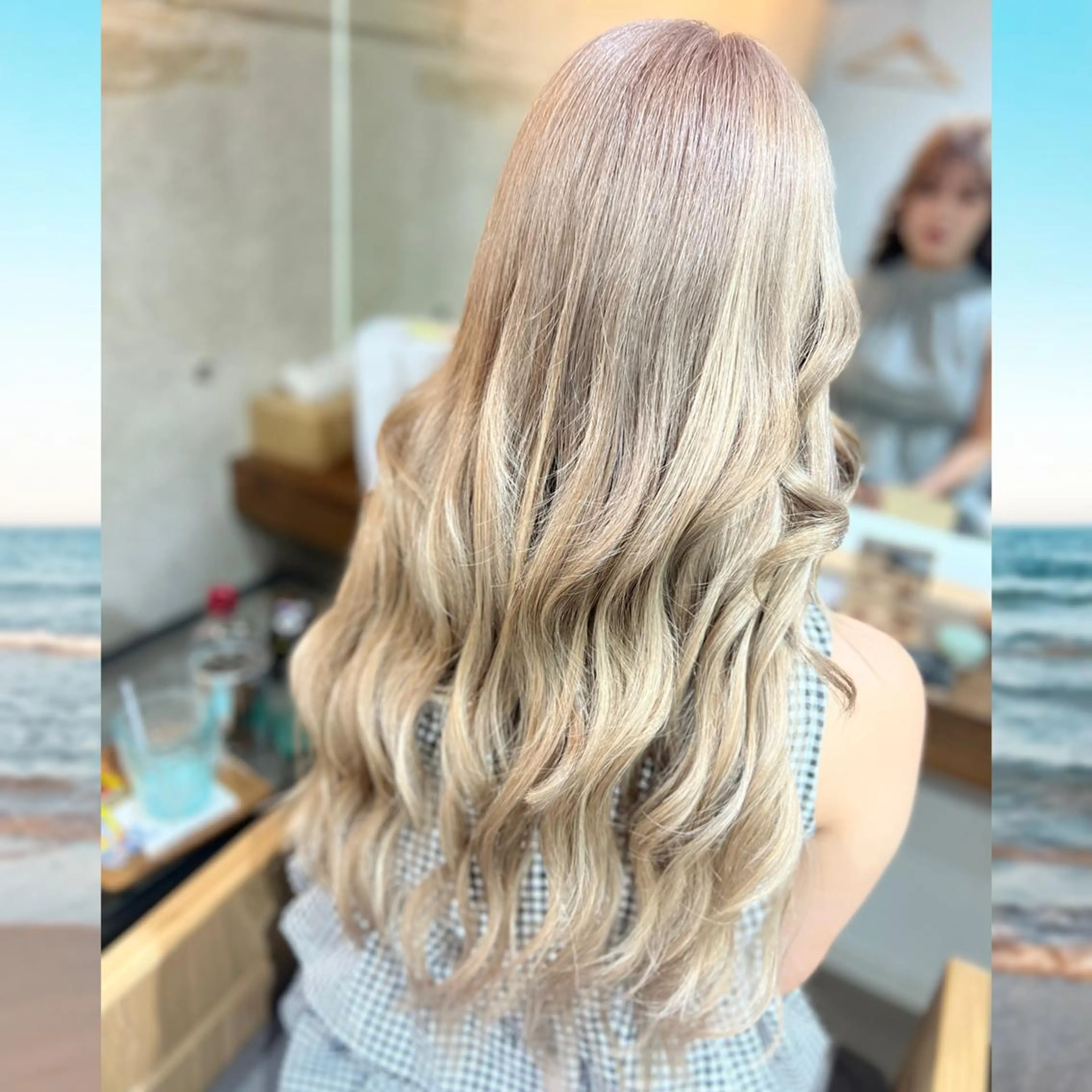 ロング 韓国ヘア❌艶髪🫧羽 🪽エク人気No1◎のヘアスタイル