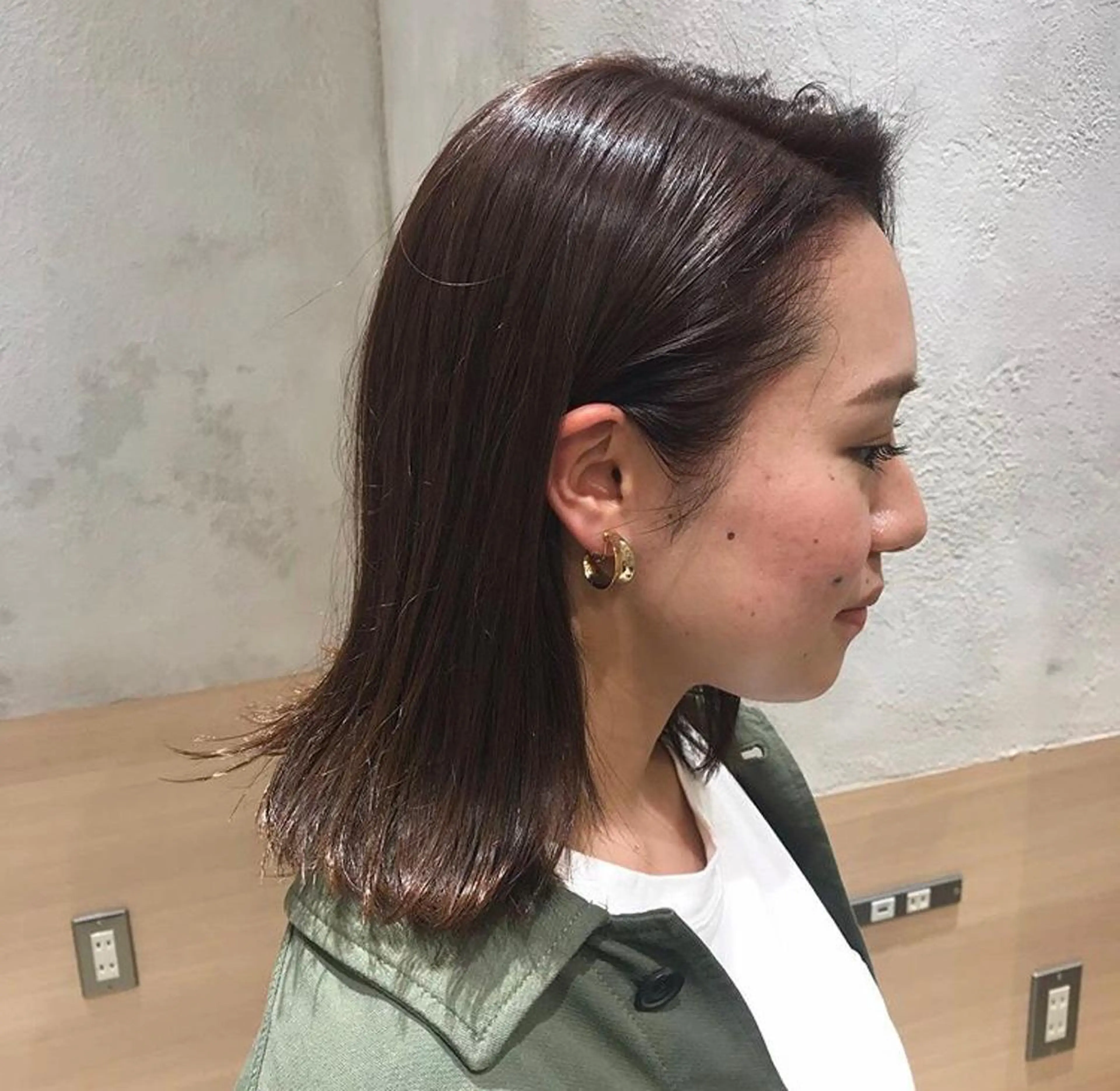 ミディアム カラー 大阪ヴィーガンサロン KANAKOのヘアスタイル