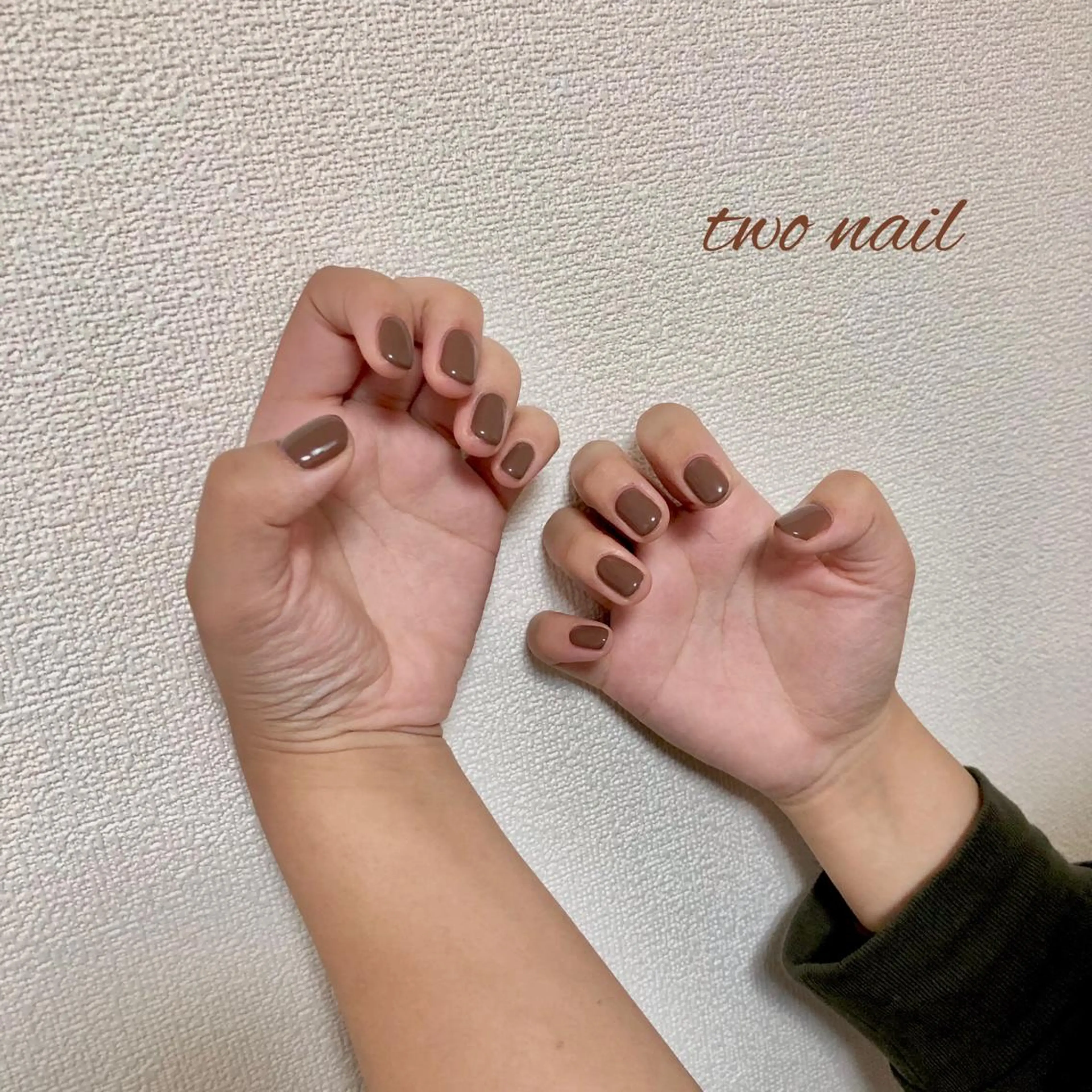 ネイル アートネイル ブラウン フットネイル ハート ニュアンスネイル ハンドネイル two nailのネイルデザイン