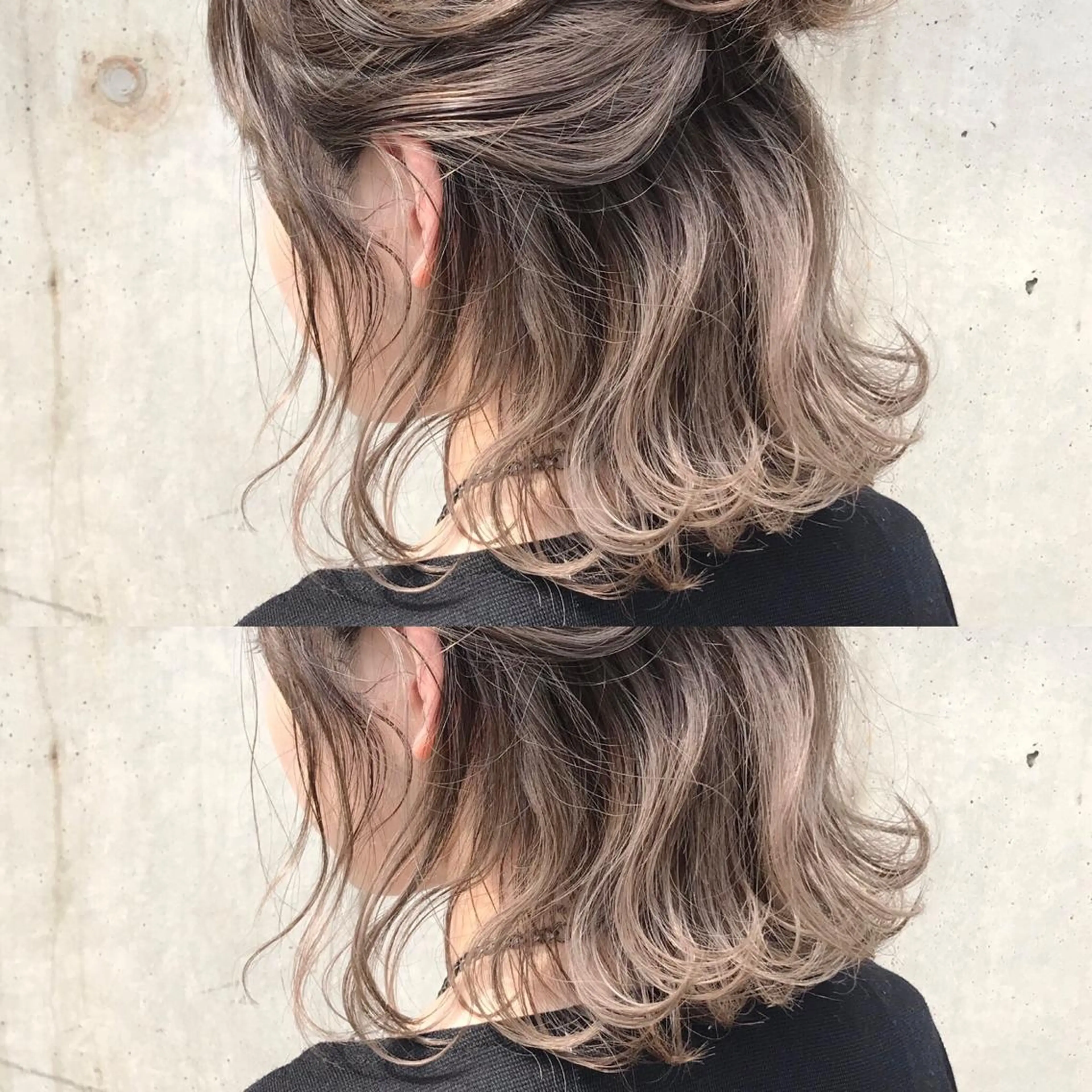 ショート カラー 透明感カラー グラデーションカラー グレージュ ハイライトカラー ハイライト カット ヘアカラー ボブ・レイヤーカット 吉敷航一のヘアスタイル