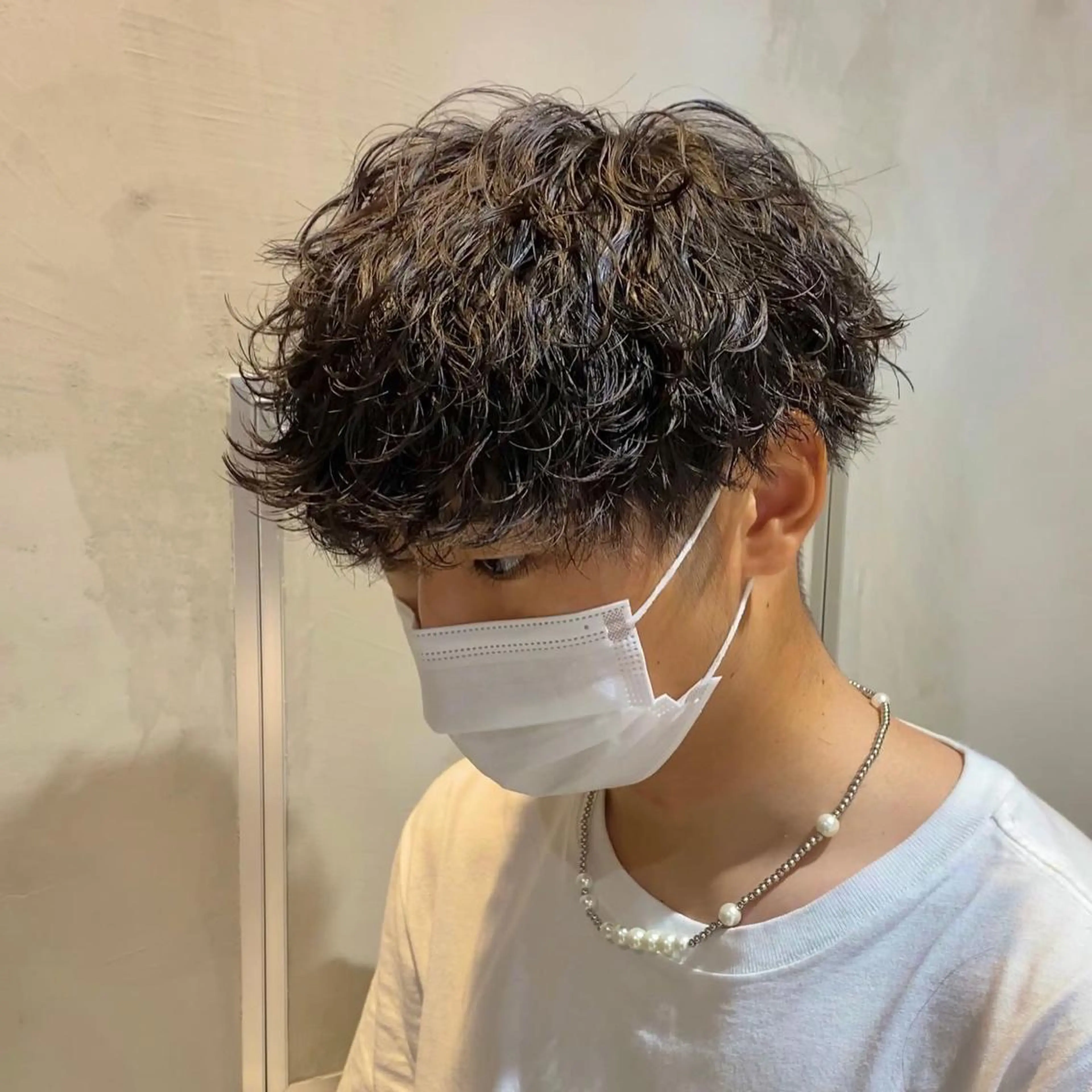 ショート パーマ メンズ 波巻きパーマ カット パーマ トリートメント メンズパーマ 西條真治のヘアスタイル