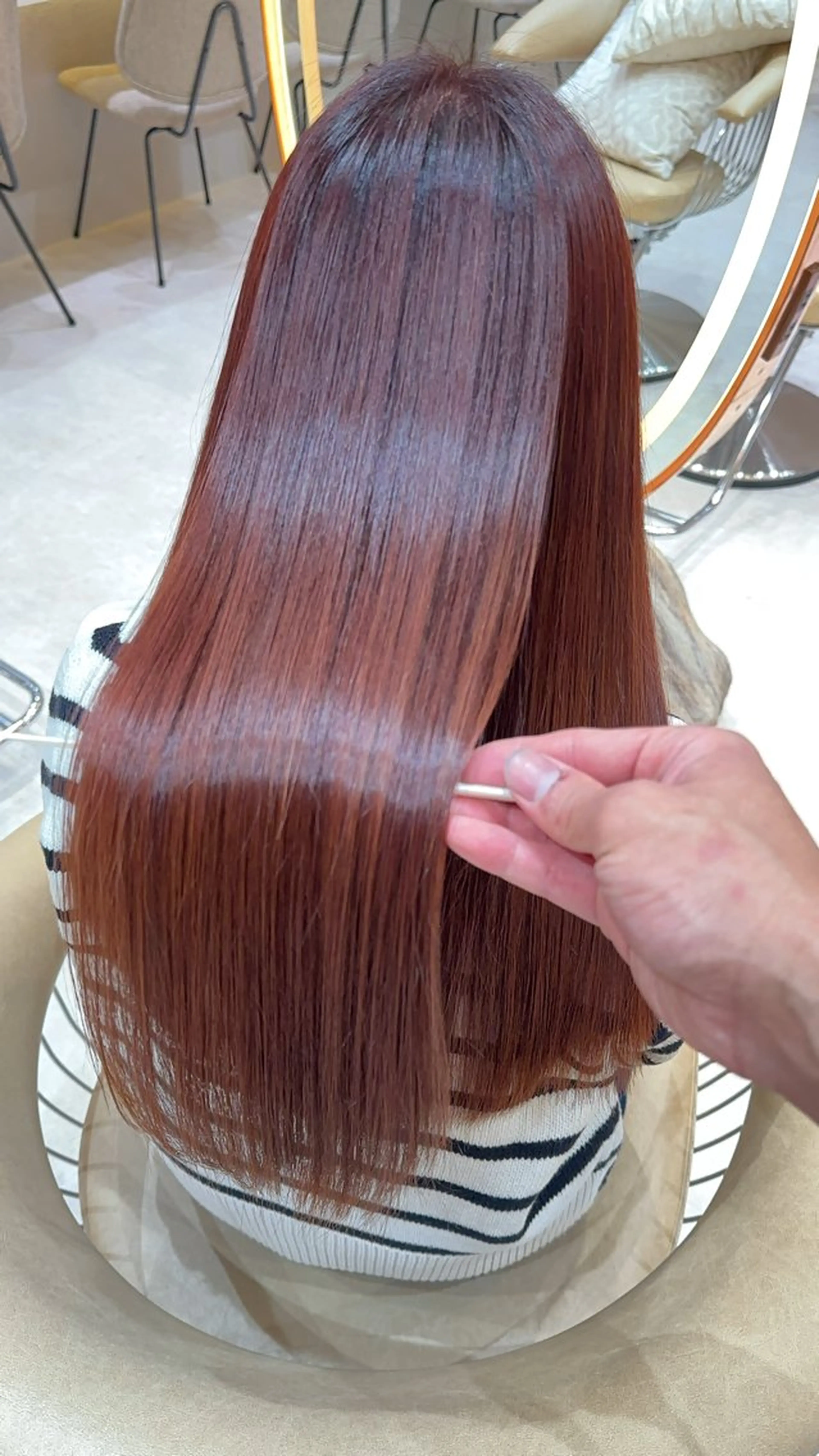 セミロング カラー カット ヘアカラー 縮毛矯正 レイヤー❣️縮毛矯 川村利幸のヘアスタイル