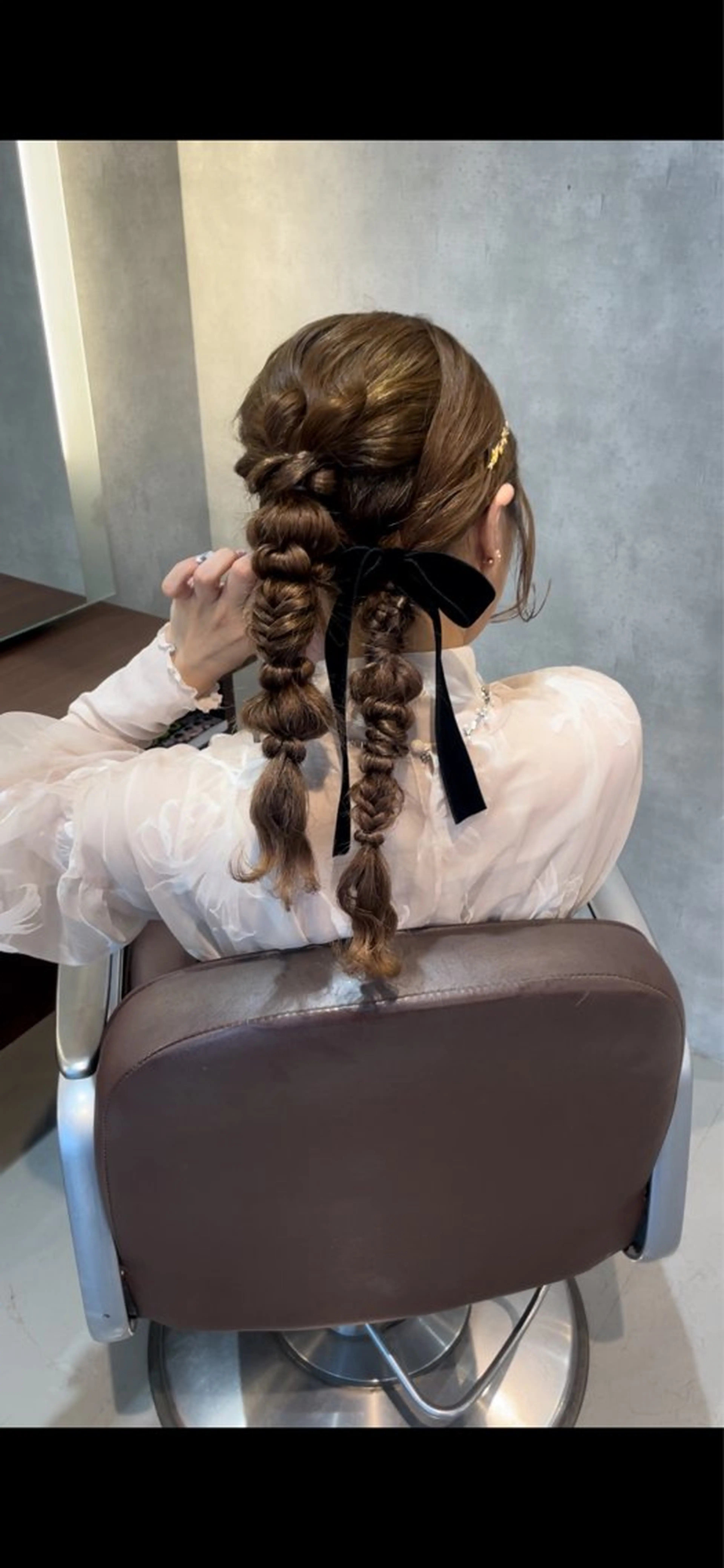 セミロング ヘアセット chic 渡辺 桃羽のヘアスタイル