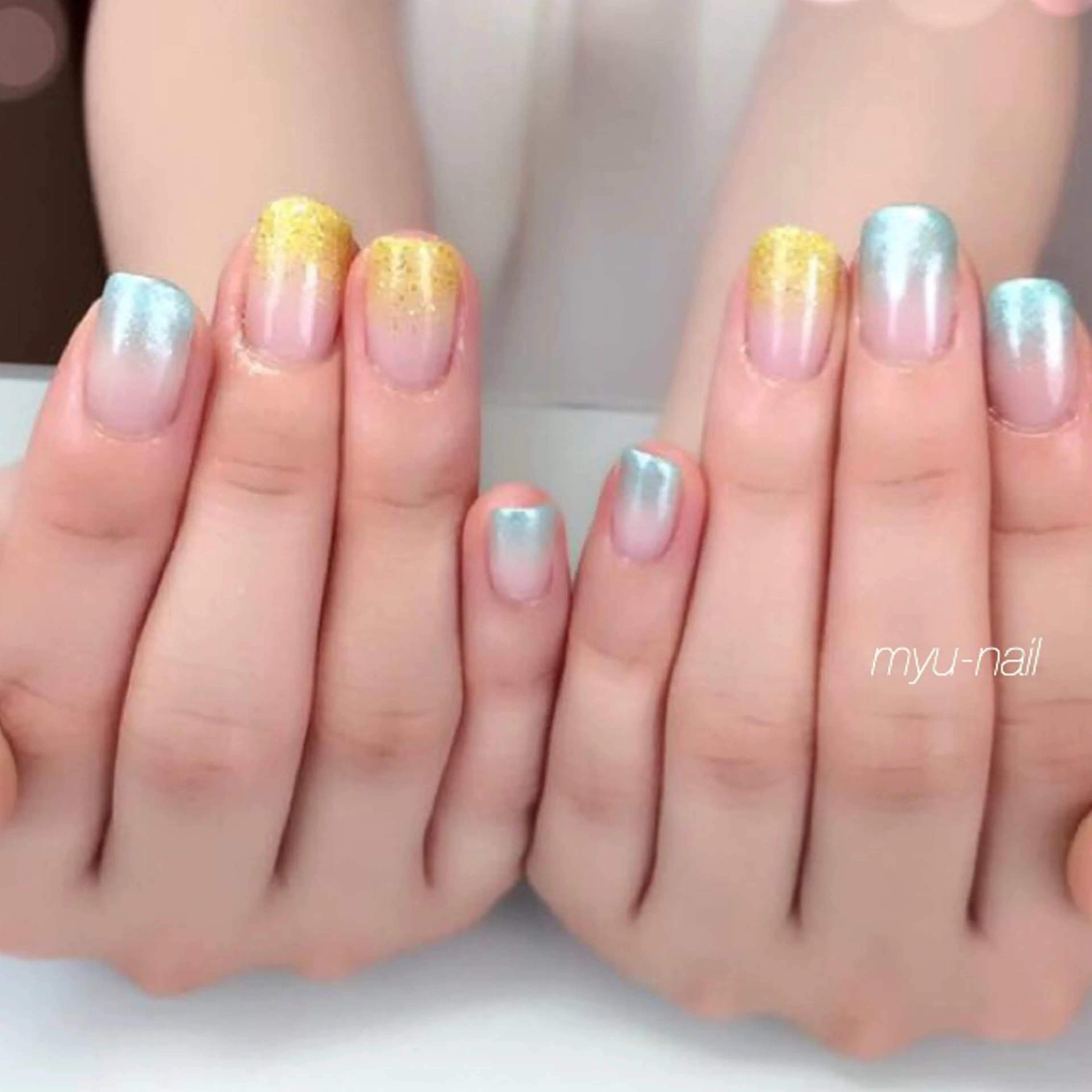 ネイル グラデーション シンプルネイル ホームサロン myu-nailのネイルデザイン