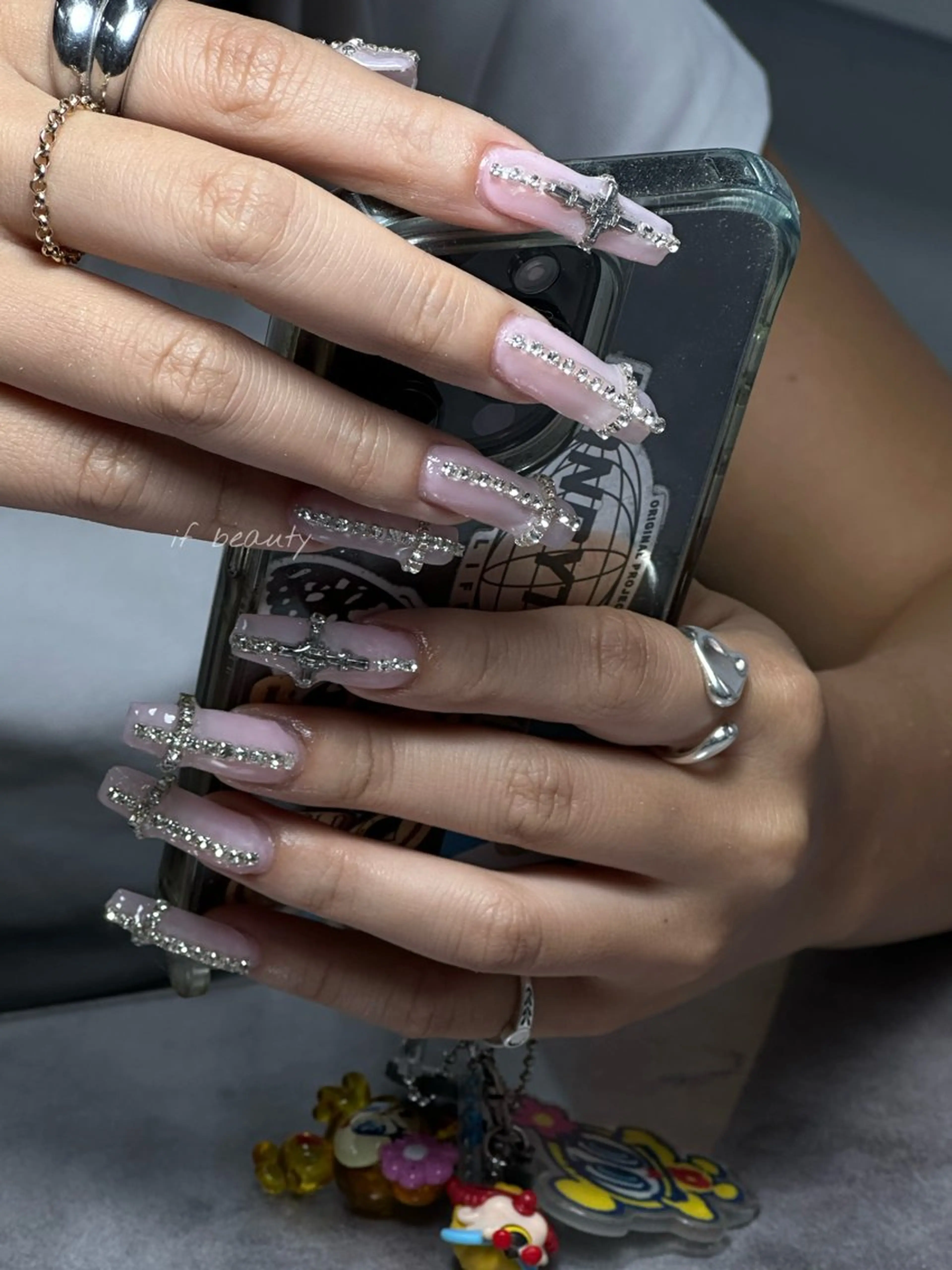 ネイル アートネイル キラキラネイル マットネイル メンズネイル ハンドネイル if Hair＆Nail Salon所属・IKA /海外ネイル /個性派/ワンホンのネイルデザイン