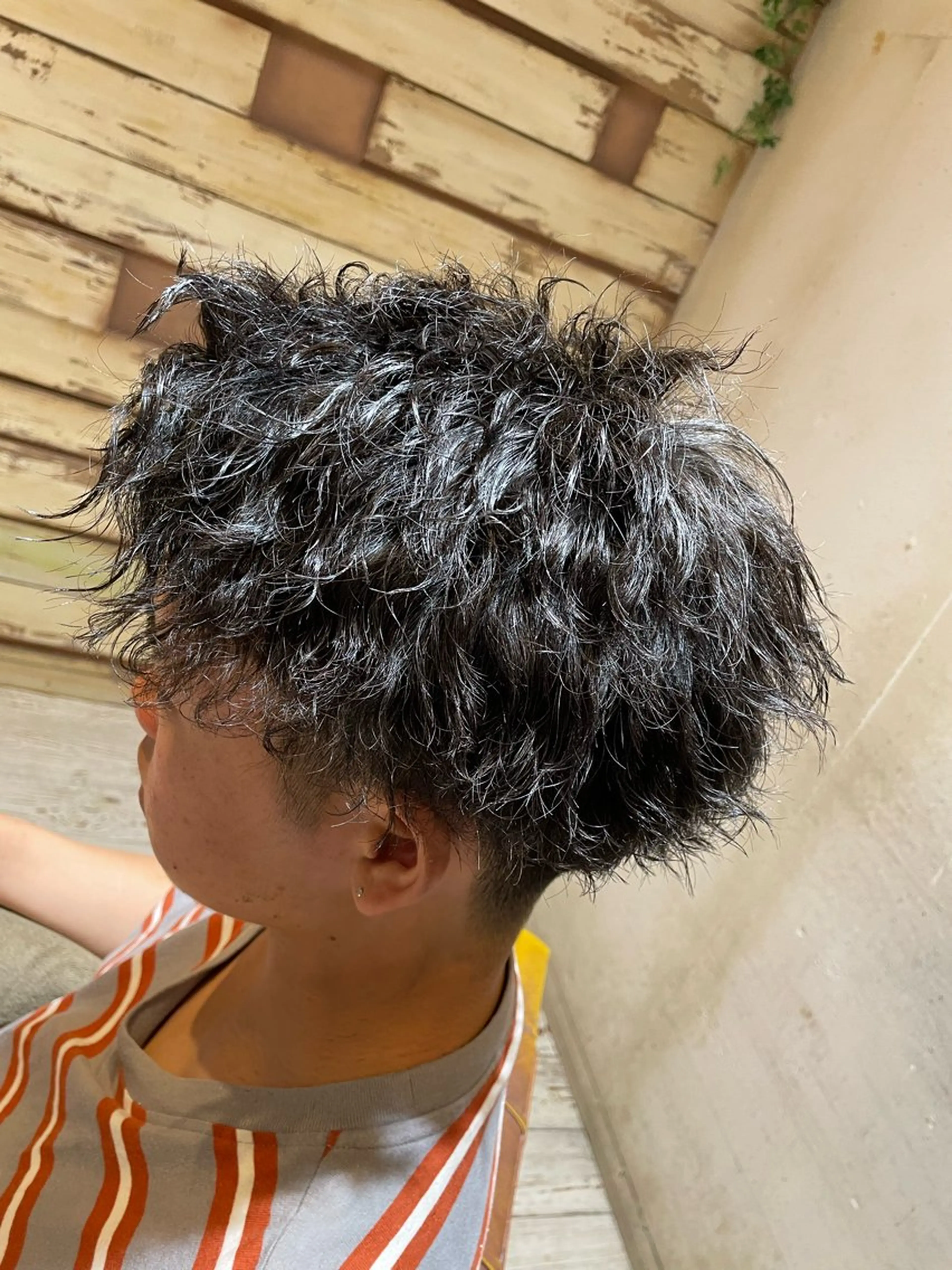 パーマ メンズ メンズカット ボブ/米崎駿也のヘアスタイル