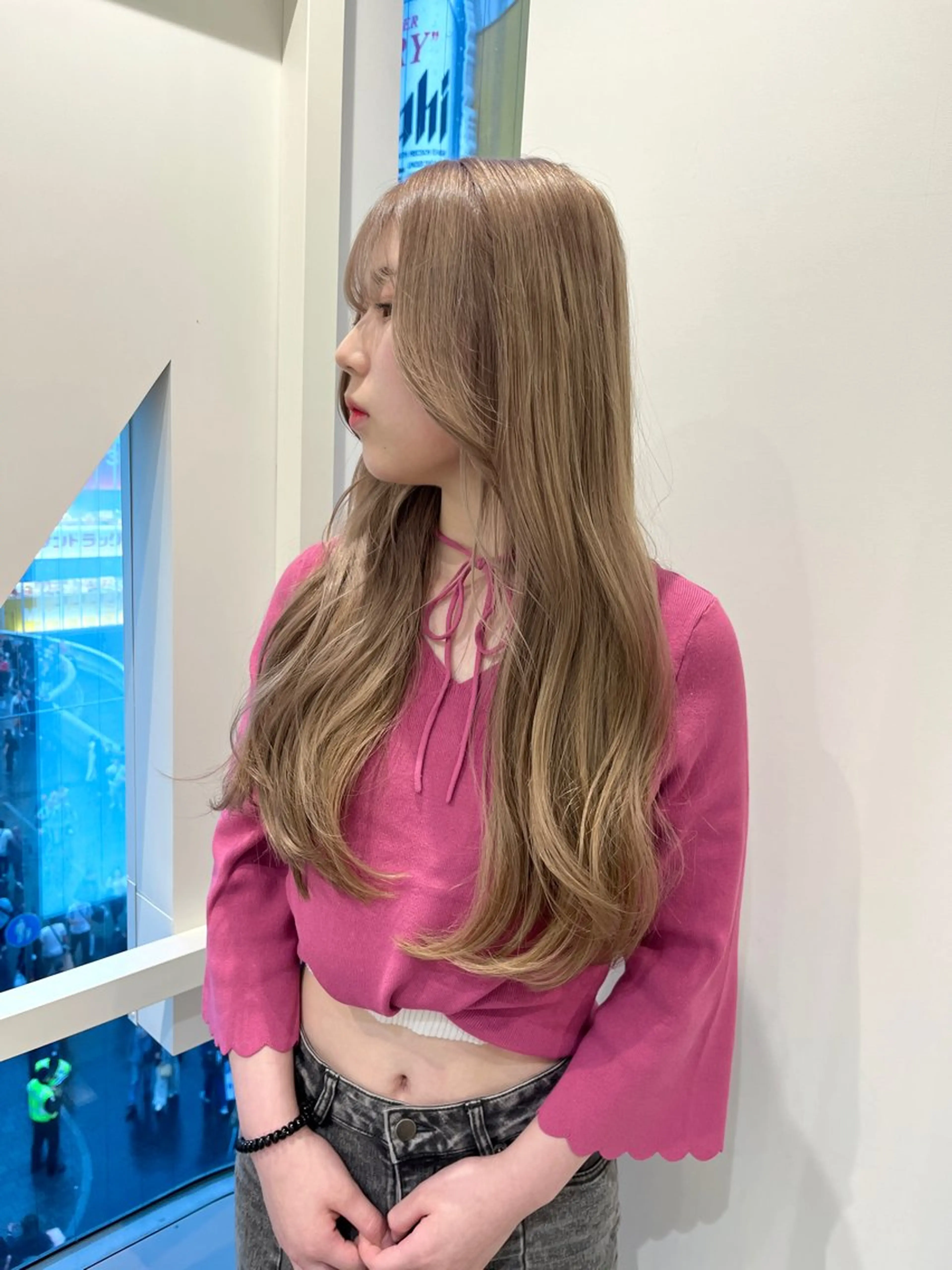 ロング カラー ベージュカラー ブリーチ ブロンド ブロンドベージュ ヘアカラー レイヤー⭐️カラー ⭐️平川雅史のヘアスタイル