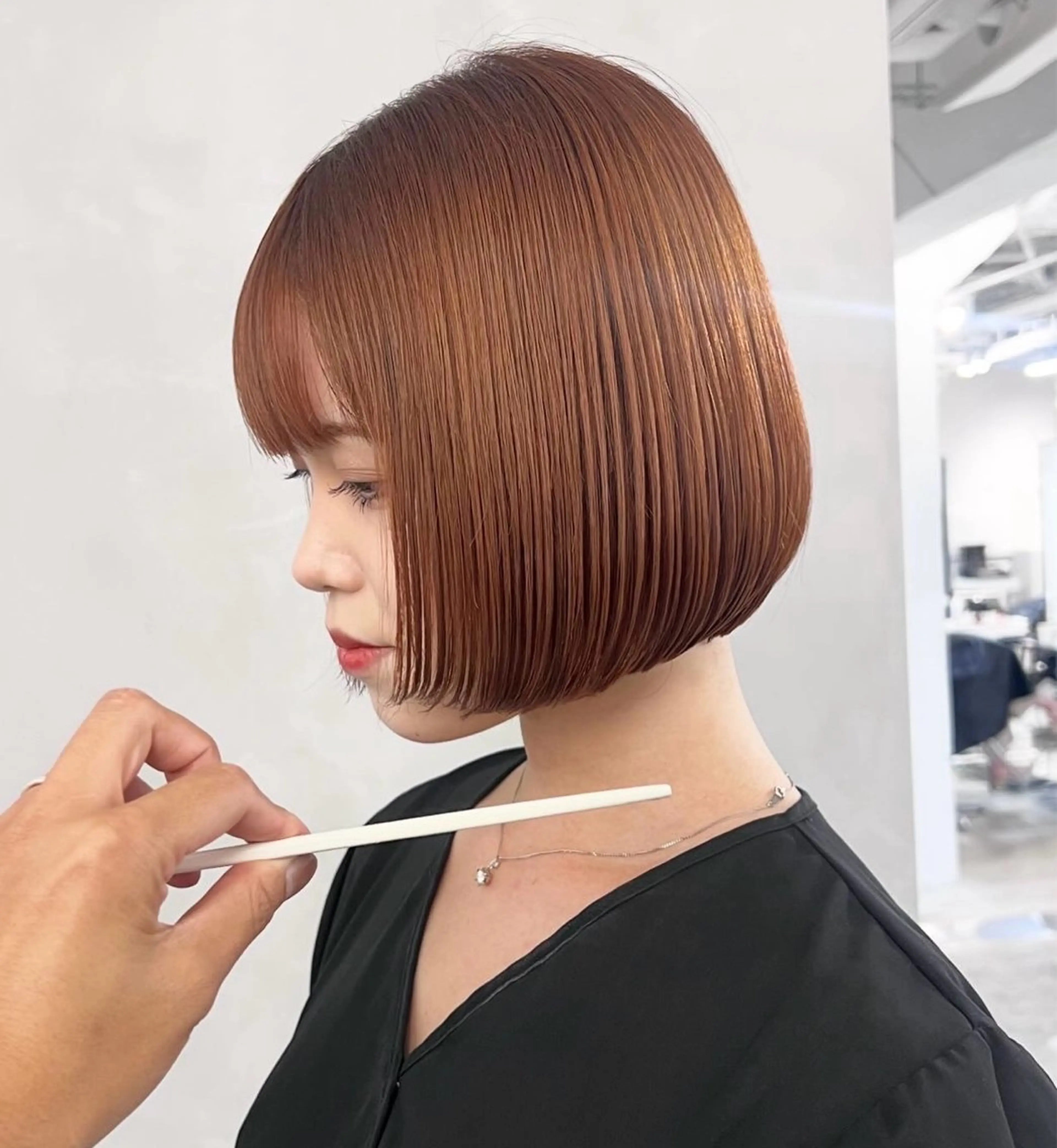 ショート ボブ 髪質改善 レイヤーカット ショートヘア カット ヘアカラー トリートメント カット特化 /BLUET/新宿のヘアスタイル