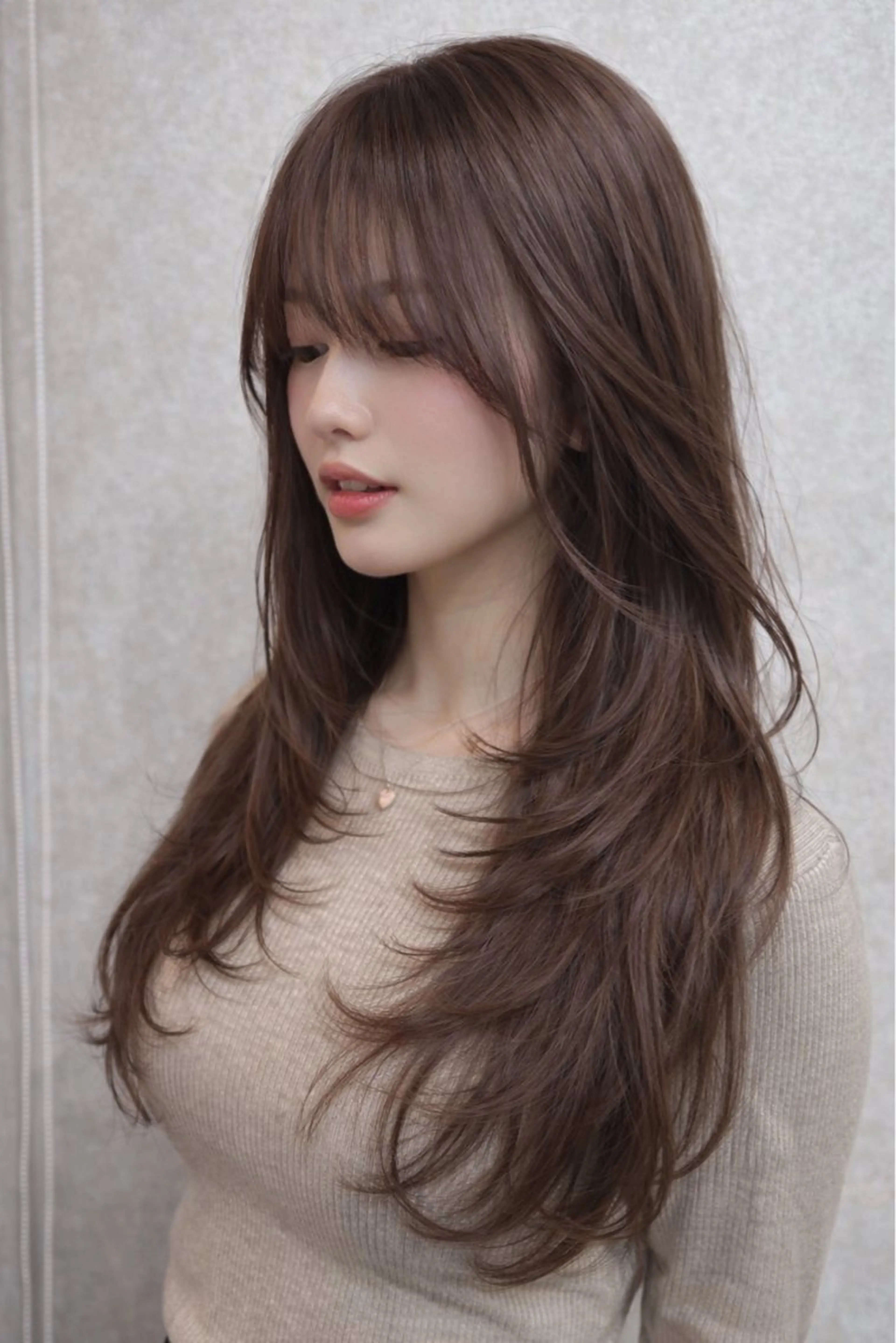 ロング カラー レイヤーカット AIRI layer cut hairのヘアスタイル