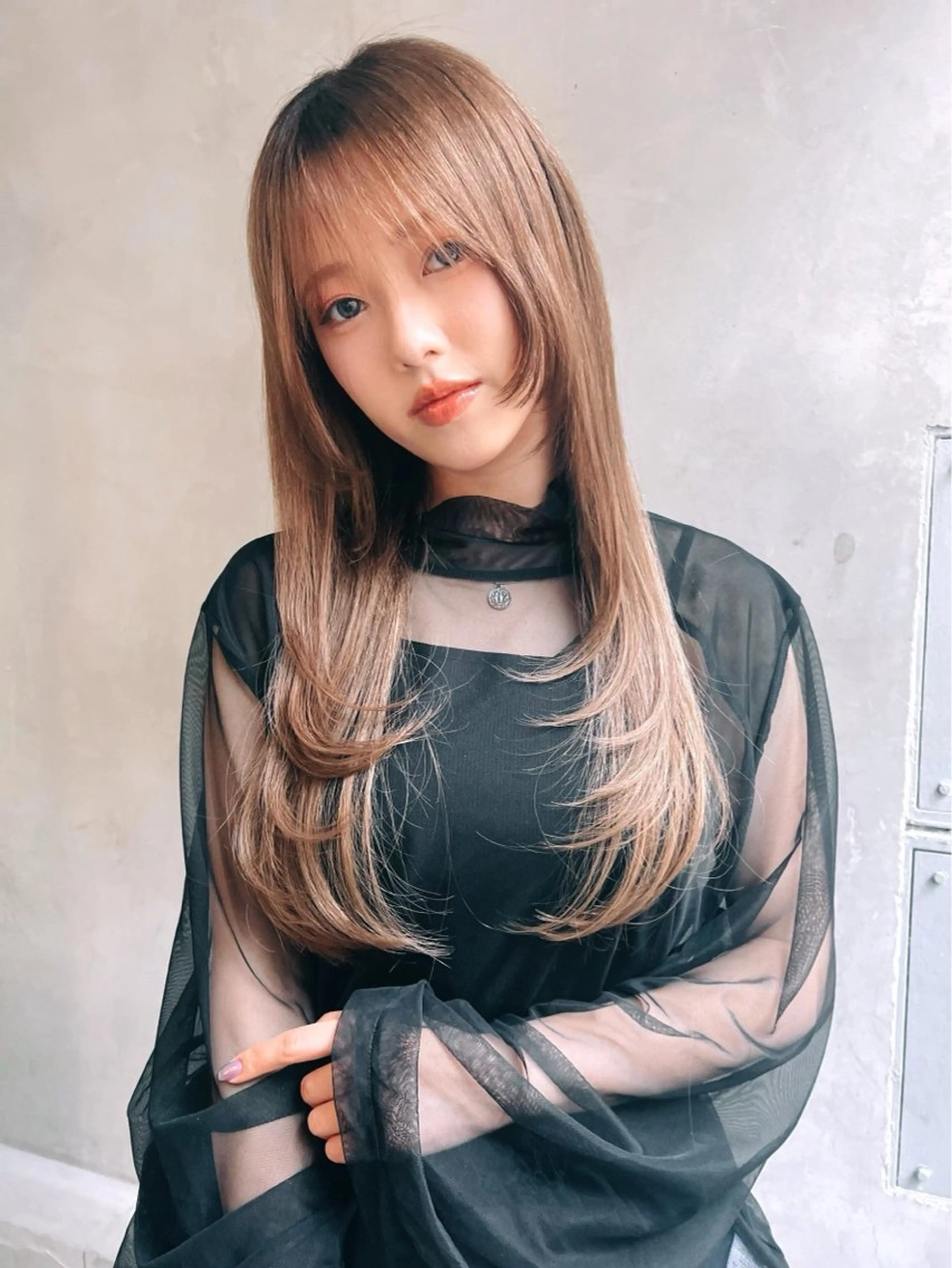 ロング カラー 艶髪／韓国ヘア🎀 Kanon︎︎⁺.のヘアスタイル