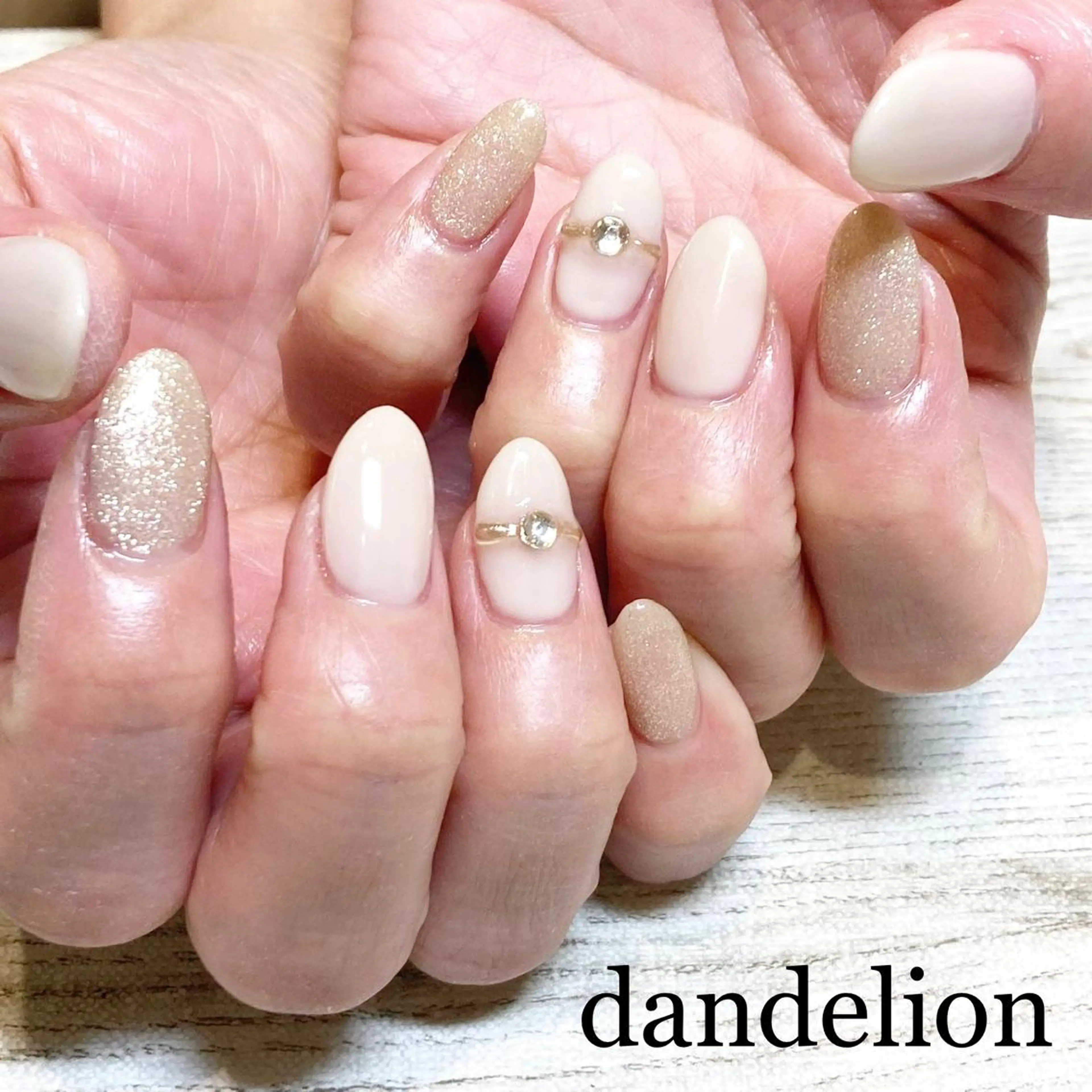 ネイル ハンドネイル ハンドケア dandelion ダンデライオンのネイルデザイン