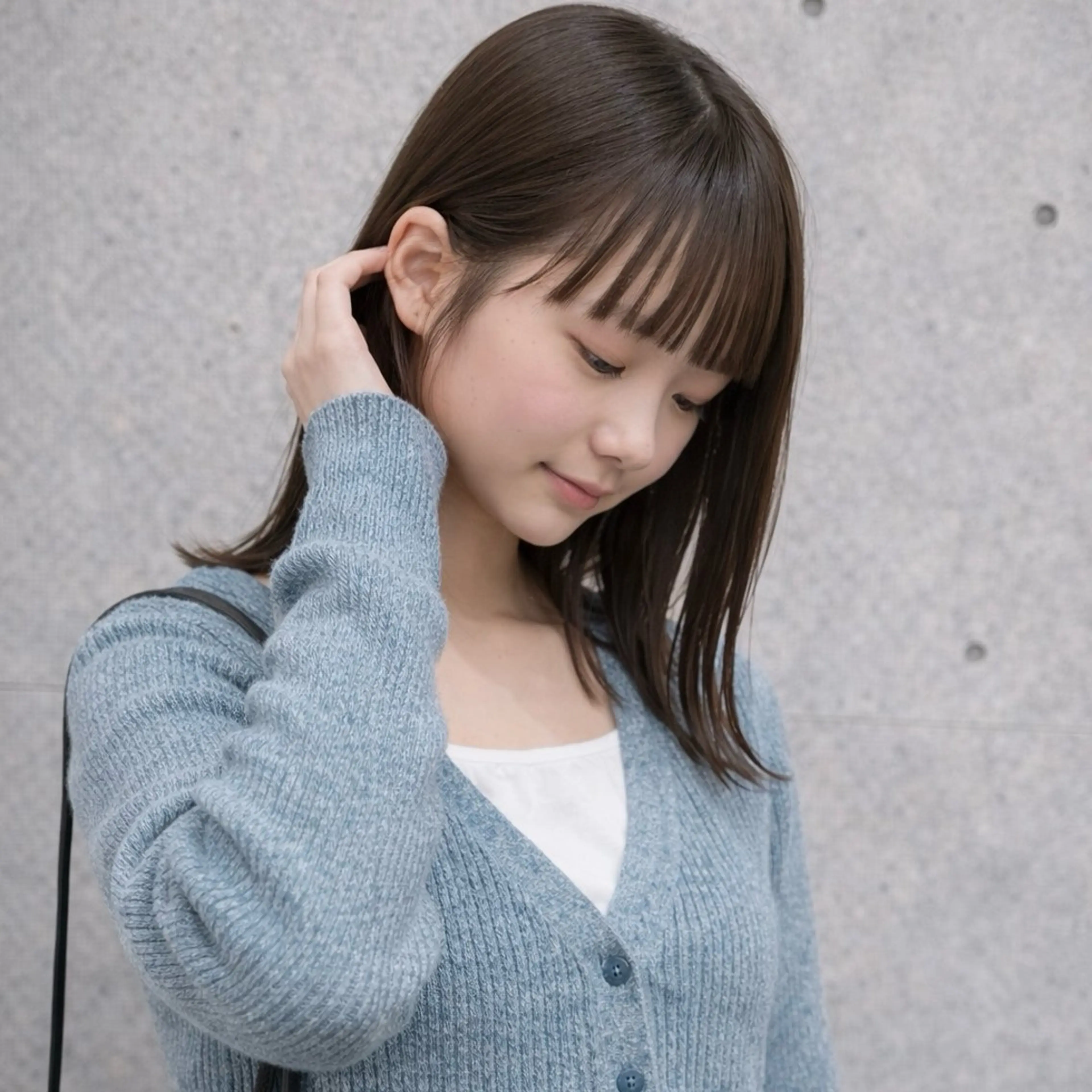 ミディアム カラー カット 一ノ瀬 暁のヘアスタイル