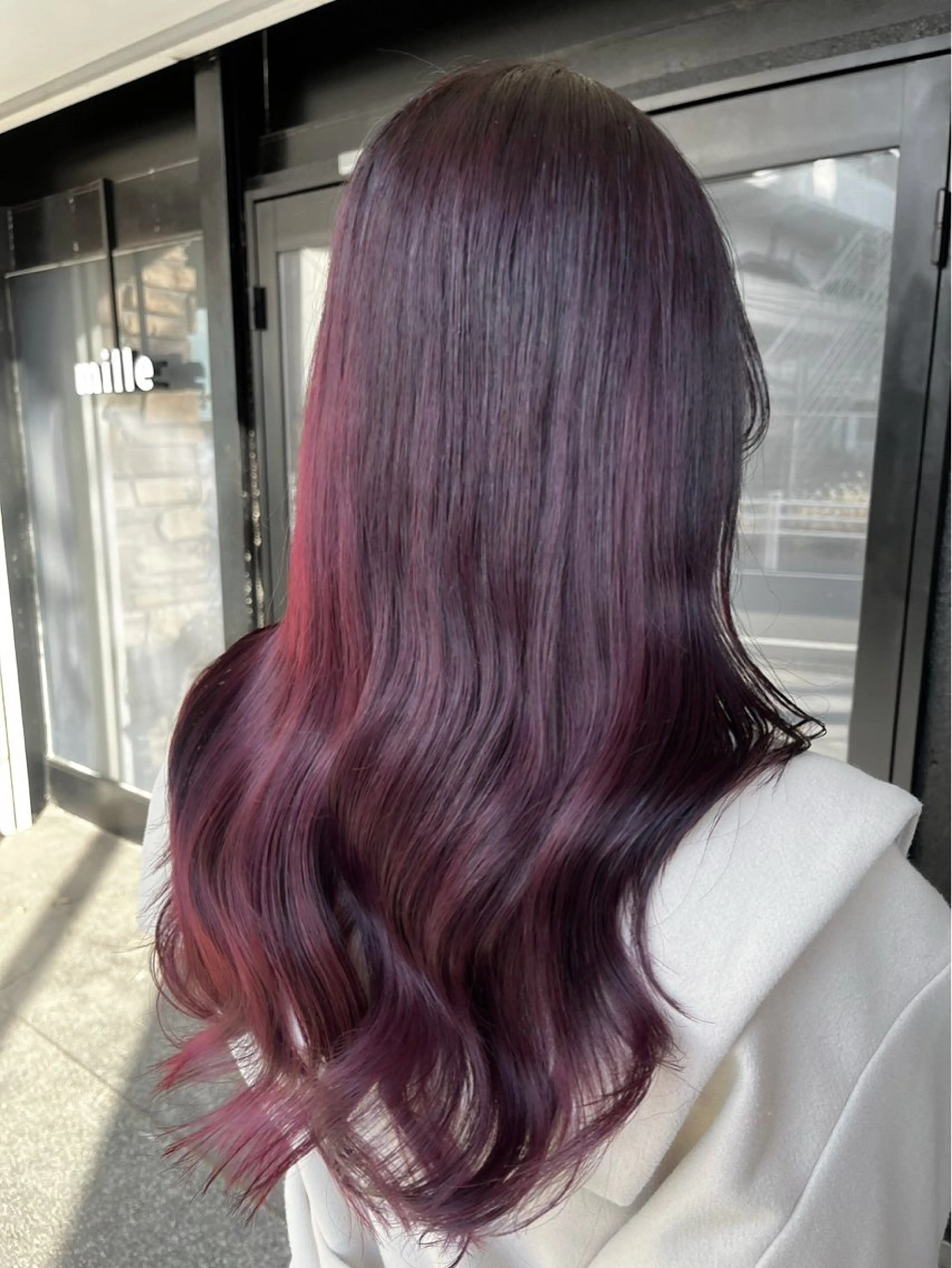 ロング カット ヘアカラー トリートメント ハイトーン/韓国風/ 艶髪/吉祥寺のヘアスタイル