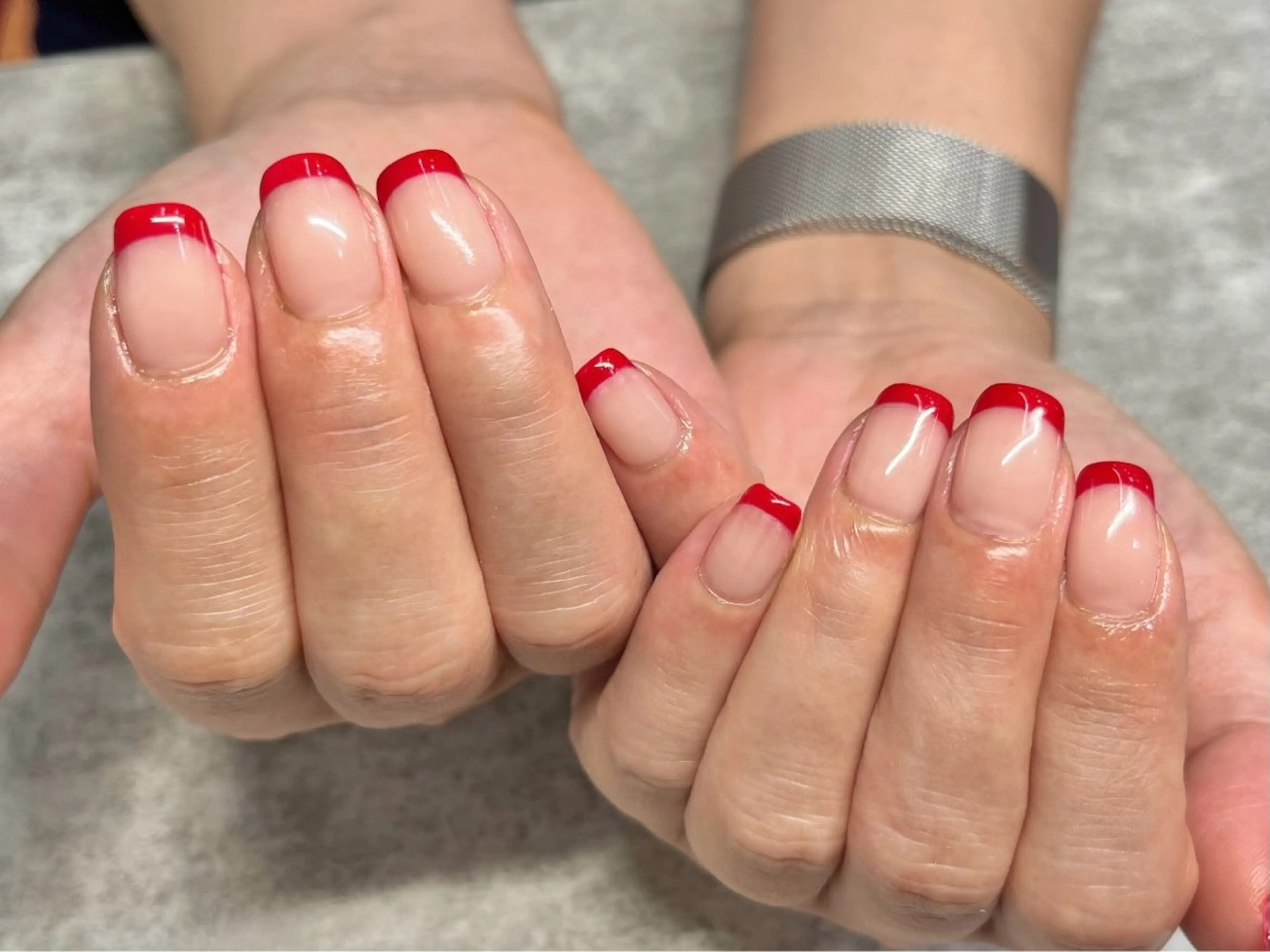 ネイル 赤色 ハンドネイル Bianca大名店 WATANABEのネイルデザイン