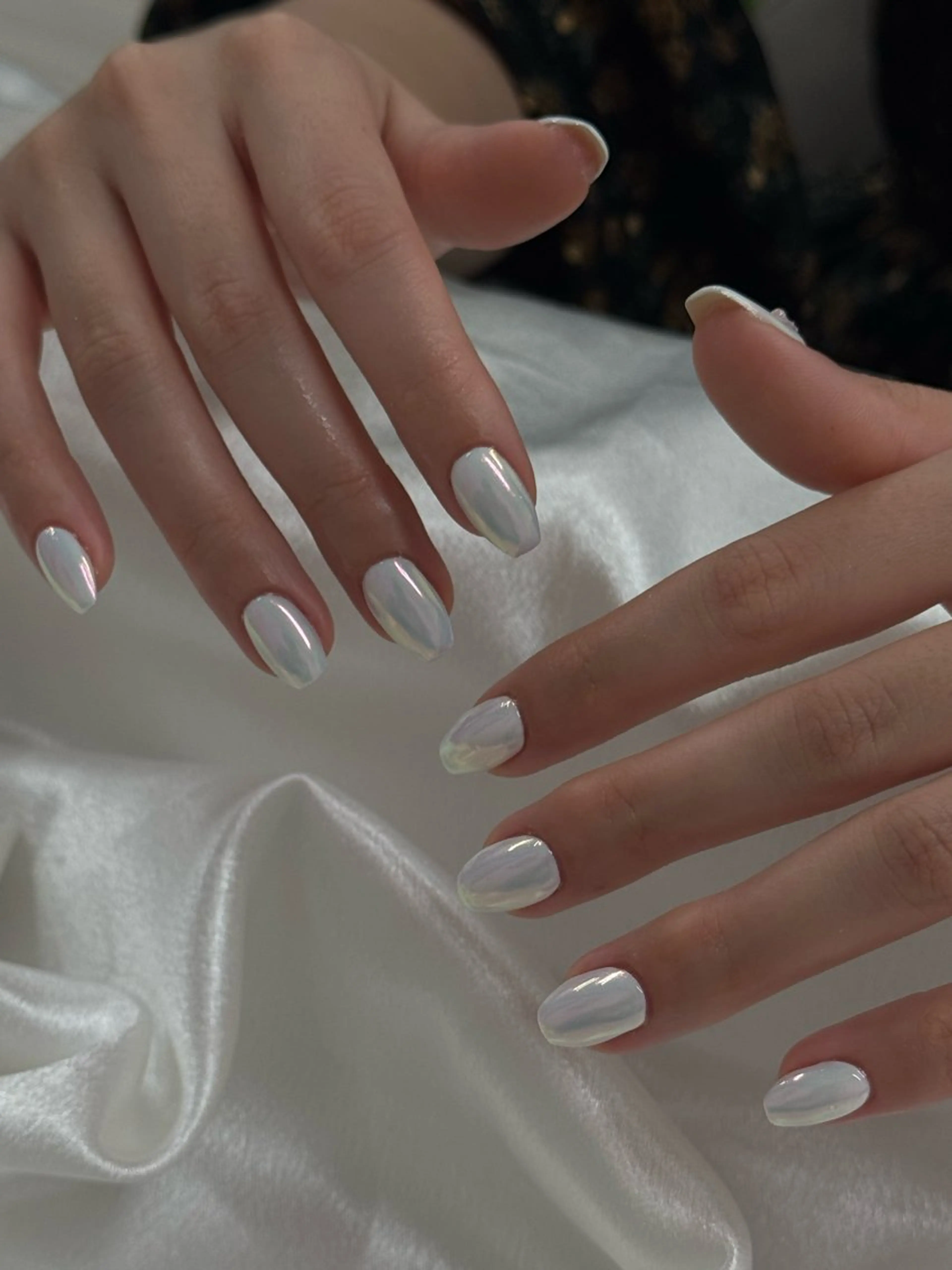 ネイル オーロラネイル ミラーネイル ハンドネイル れ かとのネイルデザイン