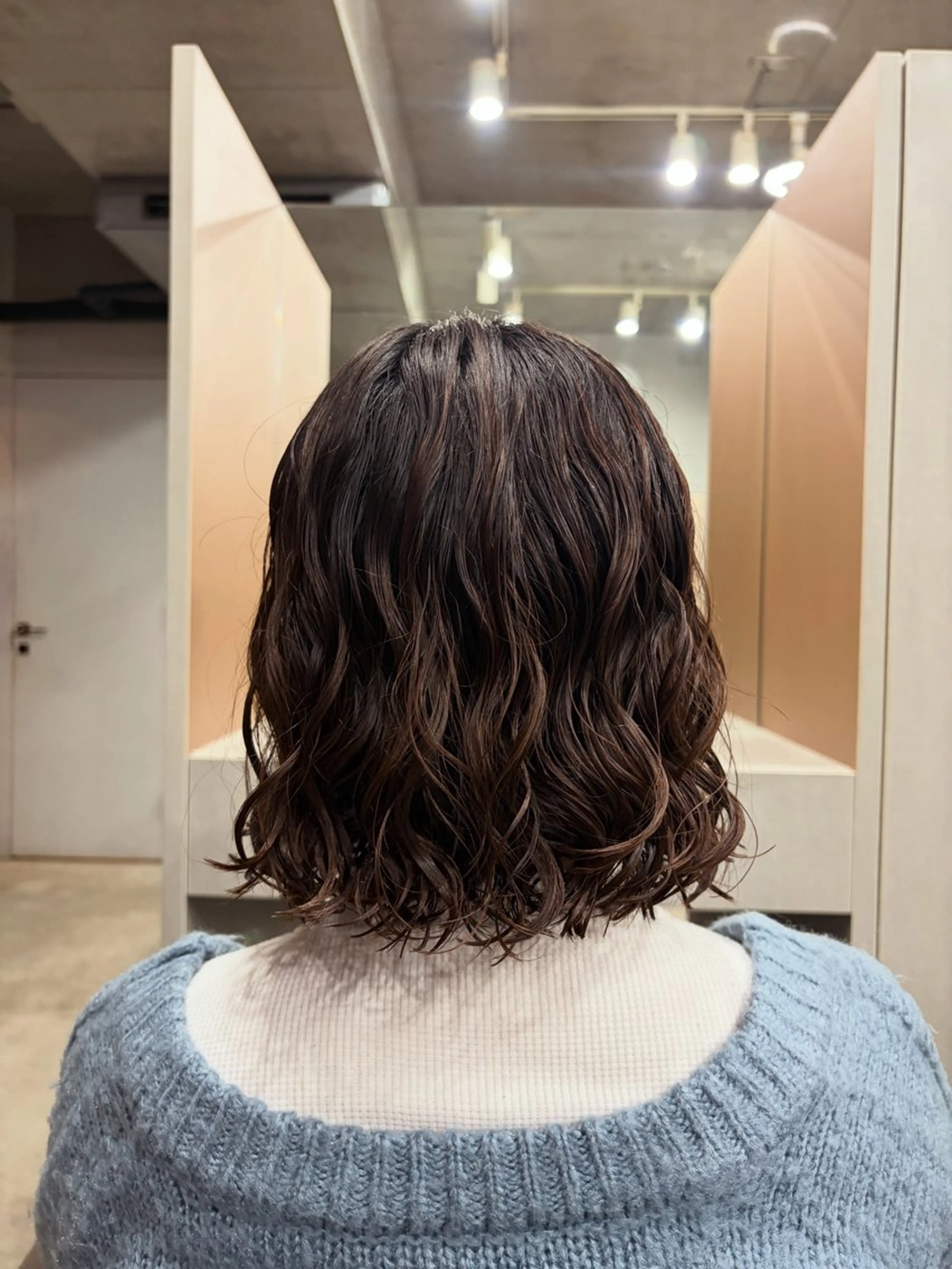 ミディアム パーマ パーマ ロングパーマ/ボブ/ 表参道/aoba🩵のヘアスタイル