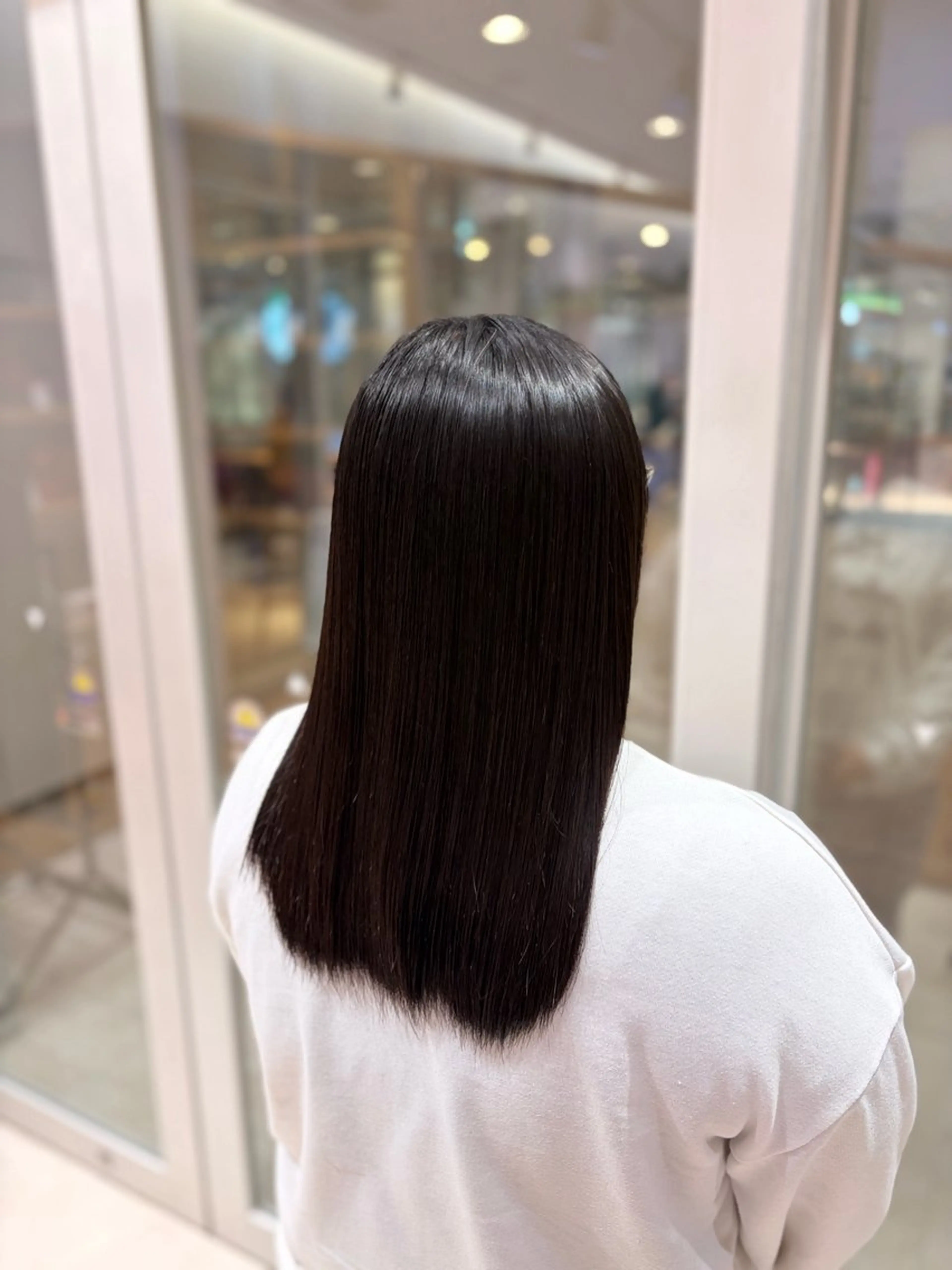 ミディアム 縮毛矯正 トリートメント 💎ツヤ髪ストレート カラー💎かのんのヘアスタイル