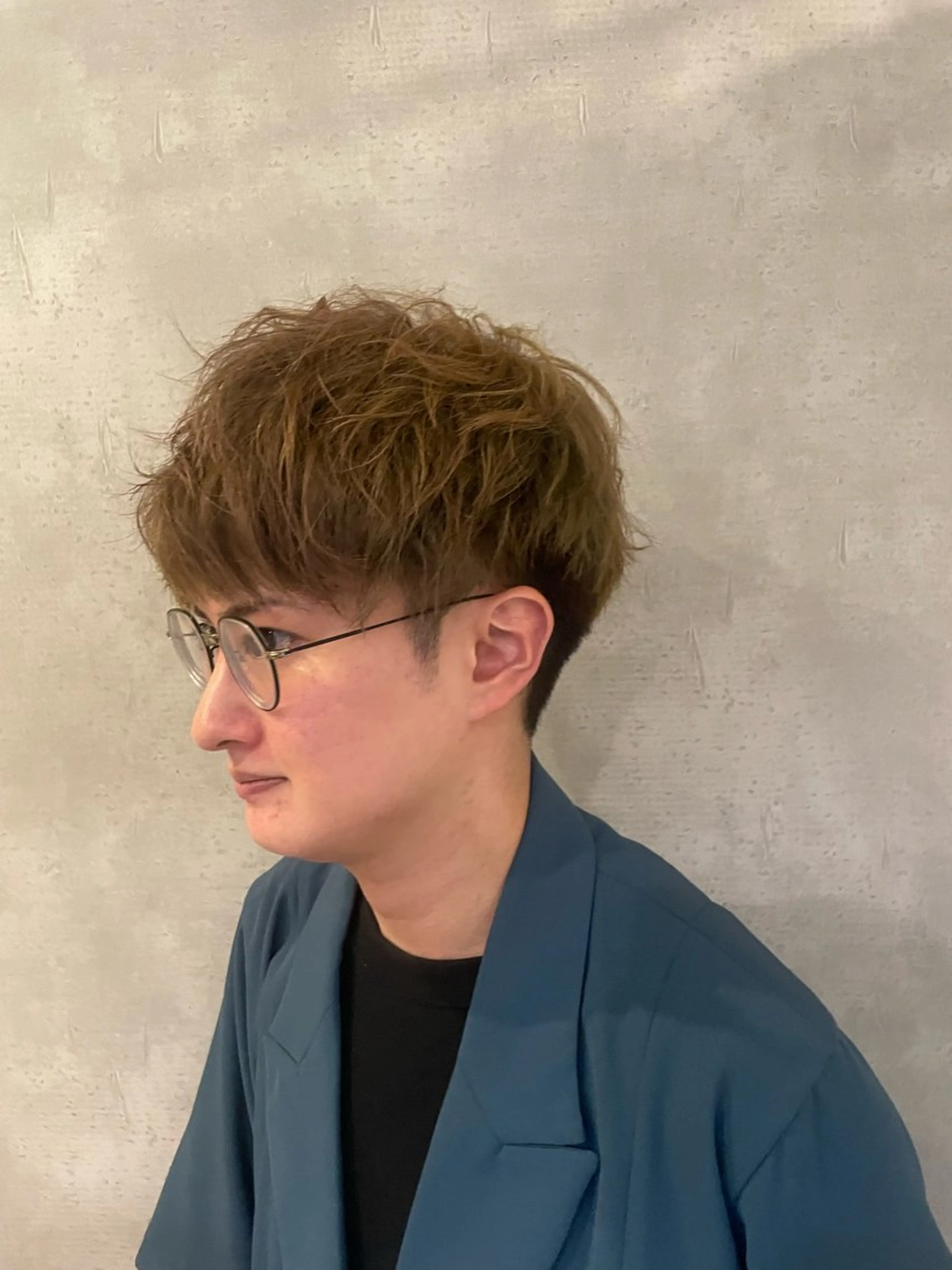 ミディアム メンズ カット ヘアセット フリーランスシェアサロンルレイル所属・心斎橋/メンズ /ルレイル/地形真希のヘアスタイル