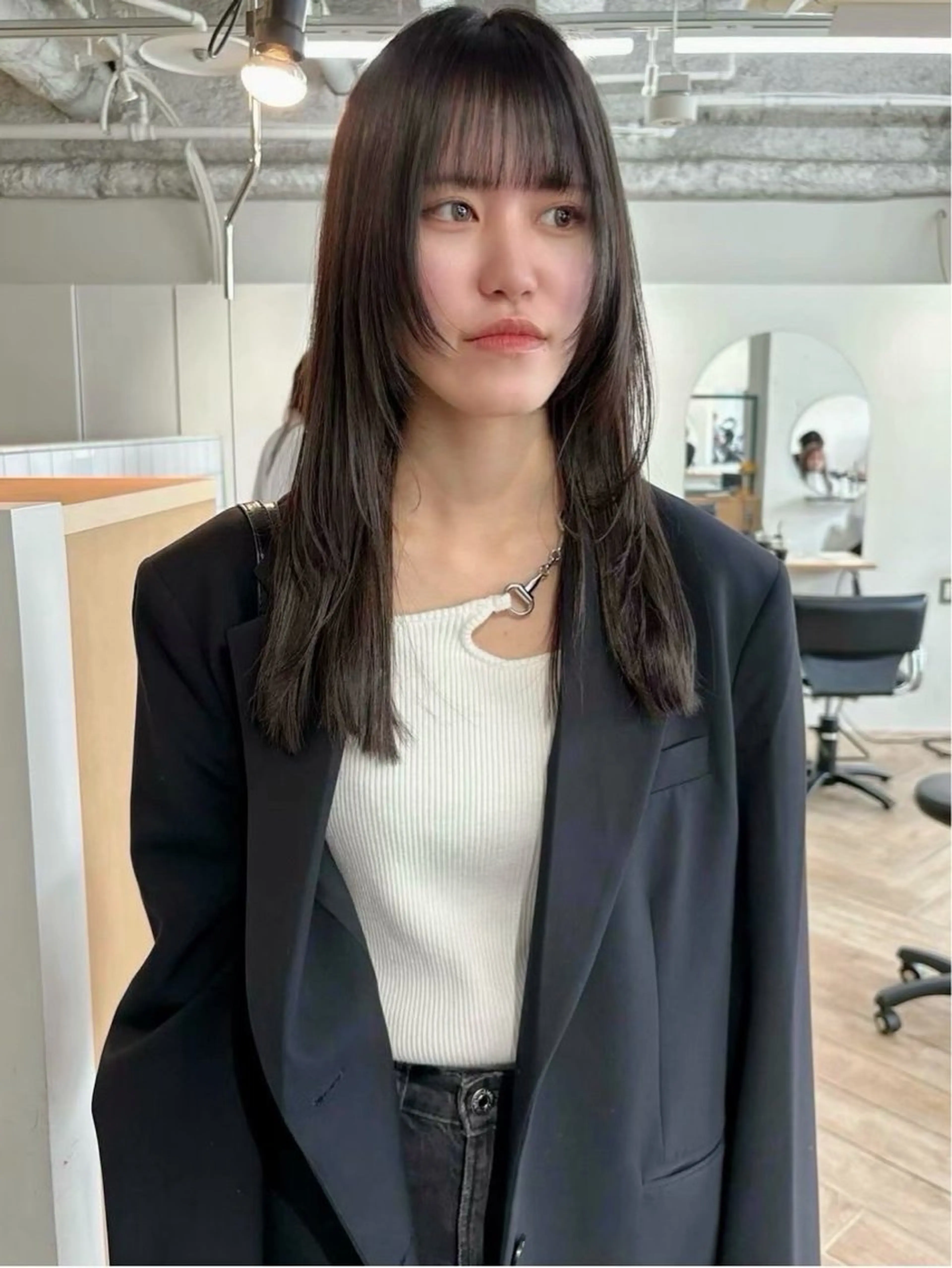 ロング カット ヘアカラー トリートメント 草野ゆずき⌇縮毛矯正 ⌇Wカラー⌇レイヤーのヘアスタイル