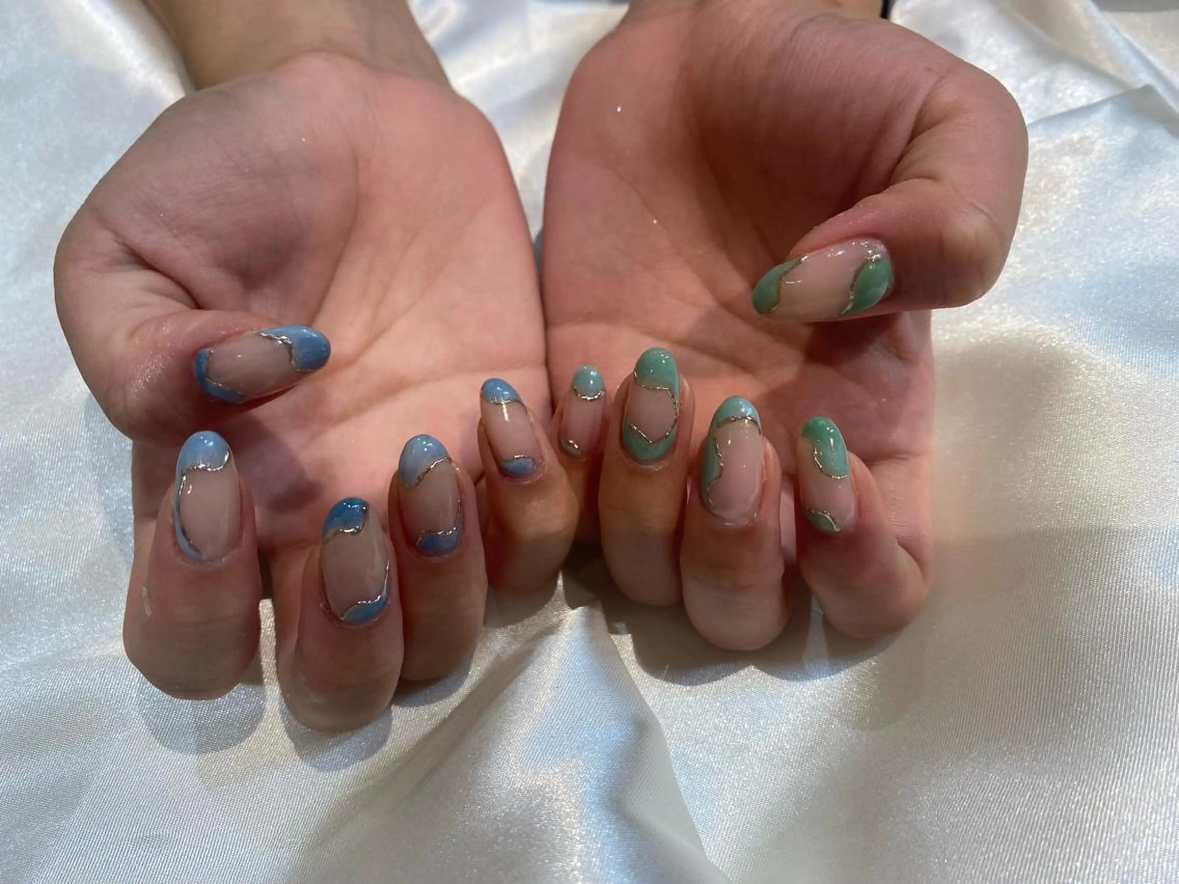 ネイル アートネイル 夏ネイル 韓国ヘア🕊村上 ののこ🕊のヘアスタイル