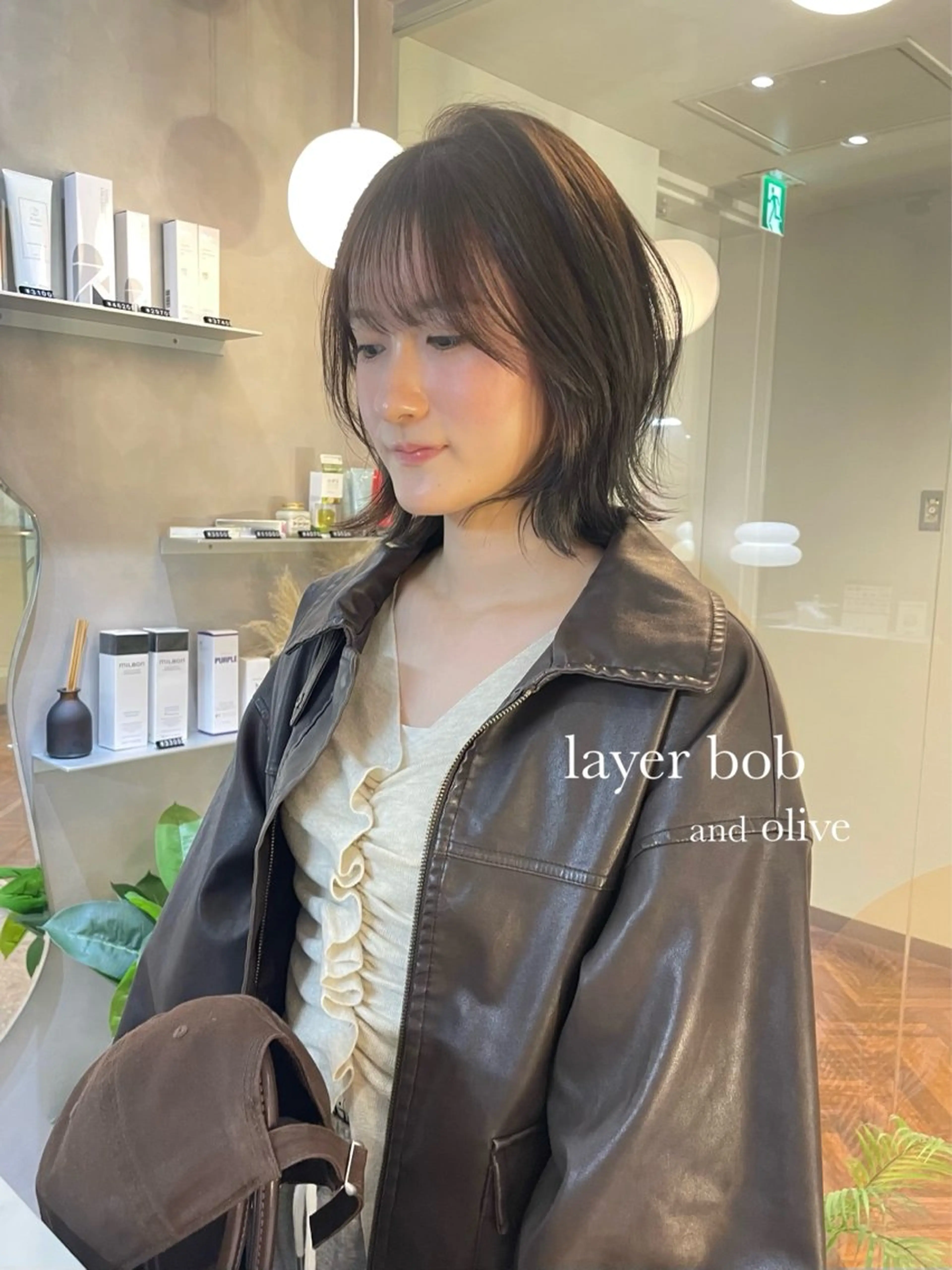 ミディアム カット ヘアカラー トリートメント ボブ/透明感カラー/ 赤み消し/miyaのヘアスタイル