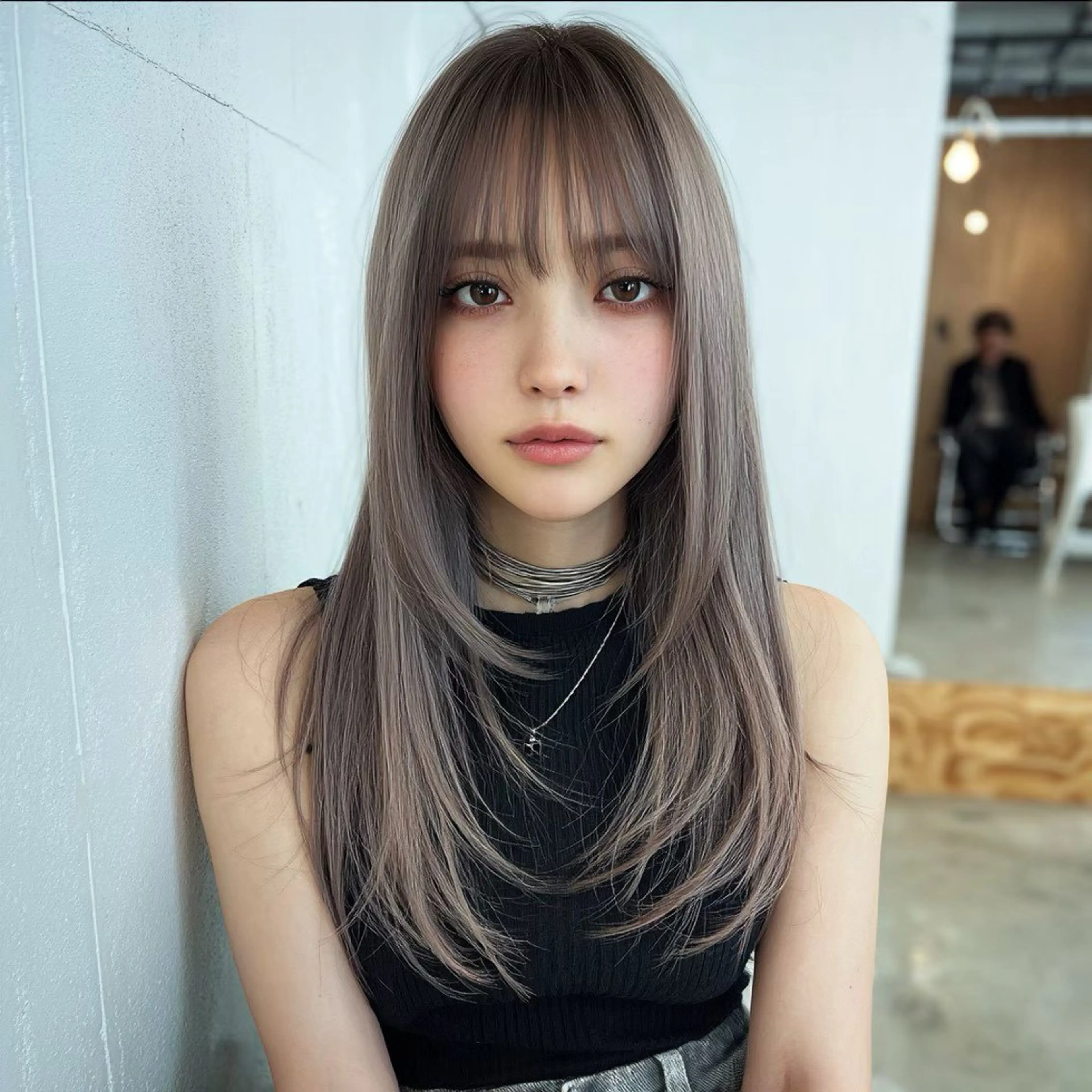 ロング カラー ブリーチ イルミナカラー ブリーチなしカラー 髪質改善 レイヤーカット カット ヘアカラー トリートメント 🌈髪質改善💕 縮毛矯正✨青木まで✨のヘアスタイル