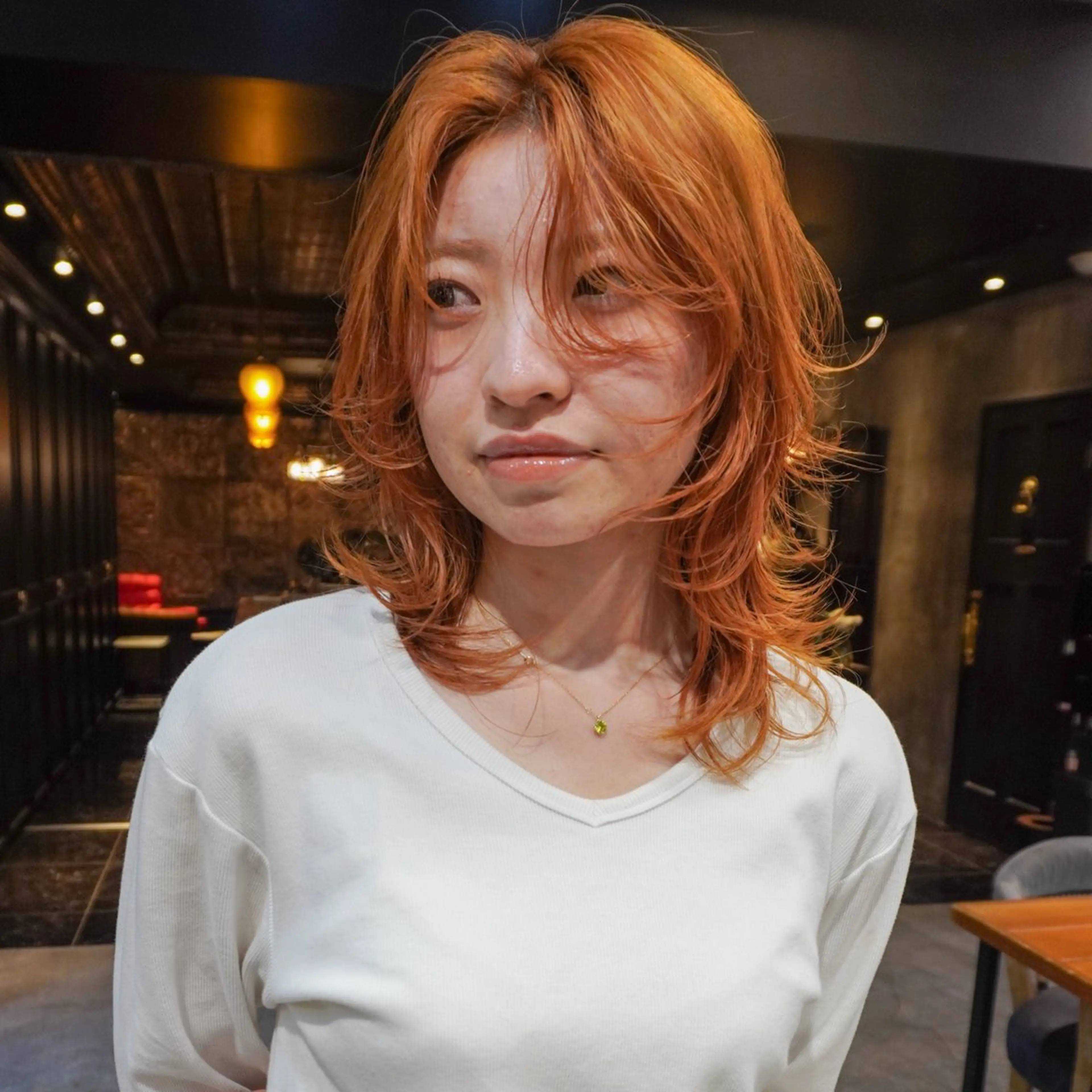 ミディアム カラー ブリーチ ハッシュカット レイヤーカット カット ヘアカラー トリートメント メンズヘア/パーマ/ SHOUTOのヘアスタイル