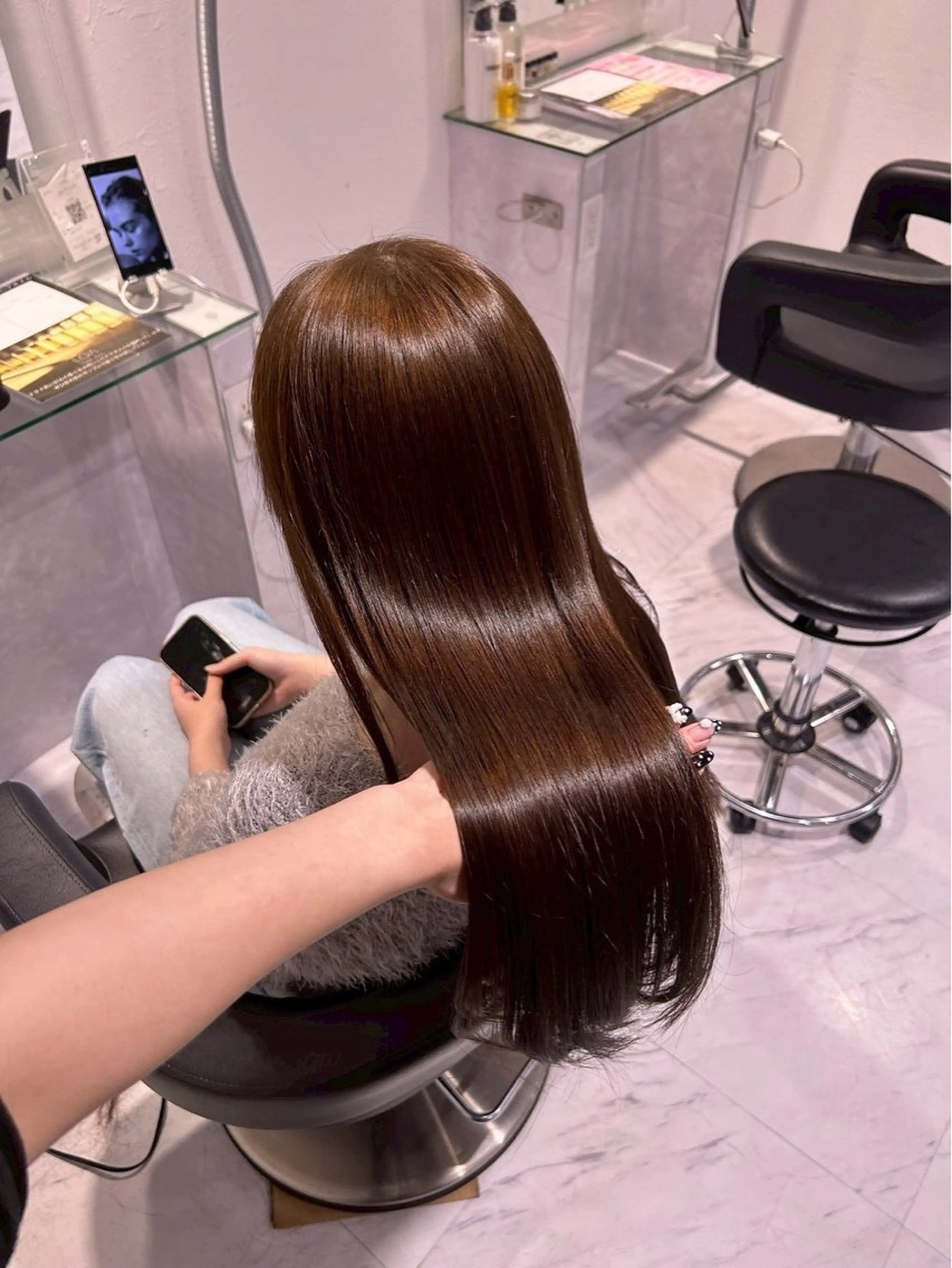 ロング ヘアカラー トリートメント 韓国ワンホン透明感 カラー✨🖤ここあのヘアスタイル