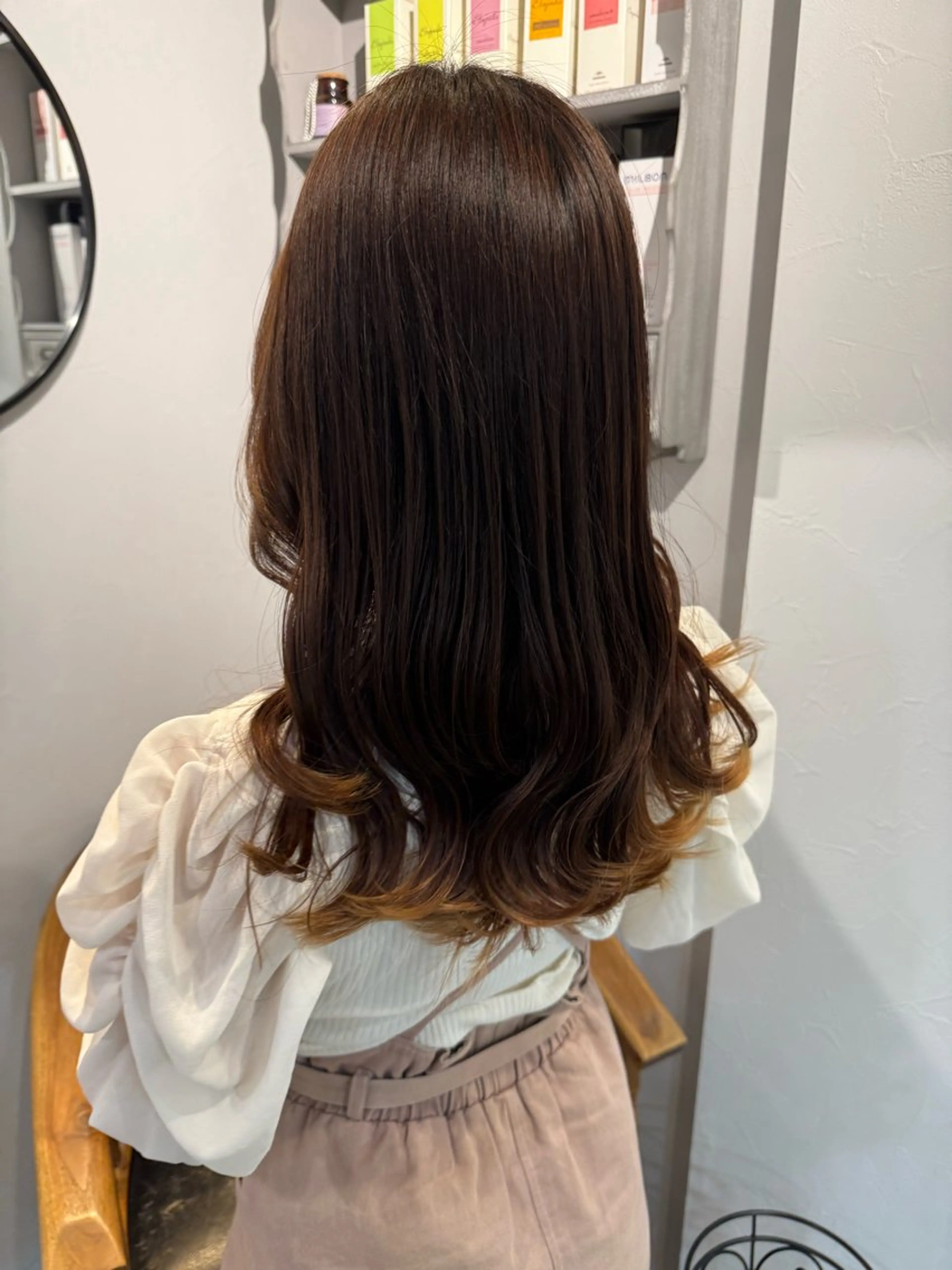 セミロング 坪森 野々香のヘアスタイル