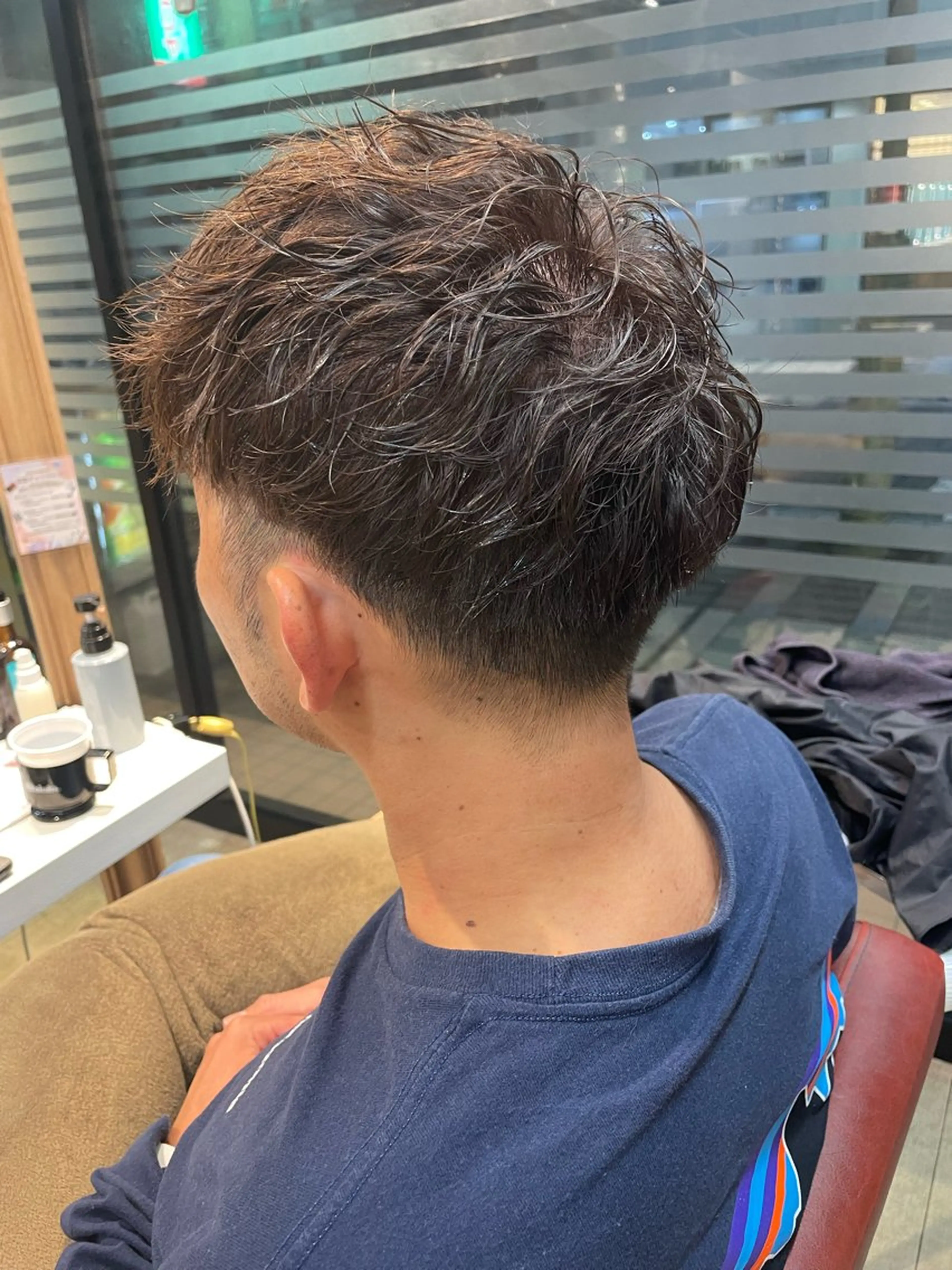 ショート カラー パーマ メンズ メンズパーマ メンズツイストパーマ ツイストパーマ ✨横須賀髪質改善✨️ 加藤 百音のヘアスタイル