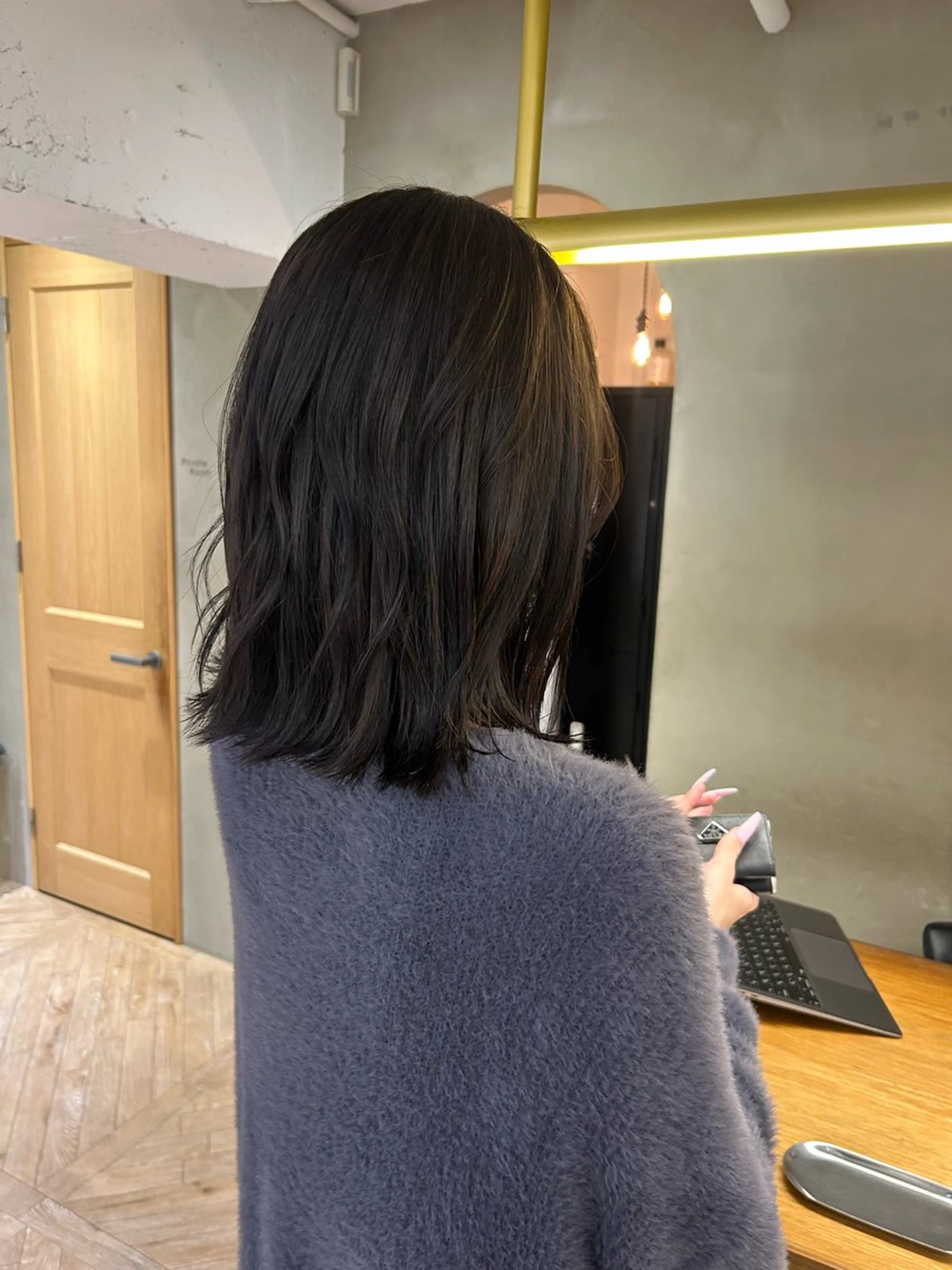 ミディアム カラー ダークグレー ダークグレージュ グレージュ トリートメント 透明感似合わせカラー 🍀あかり🍀のヘアスタイル