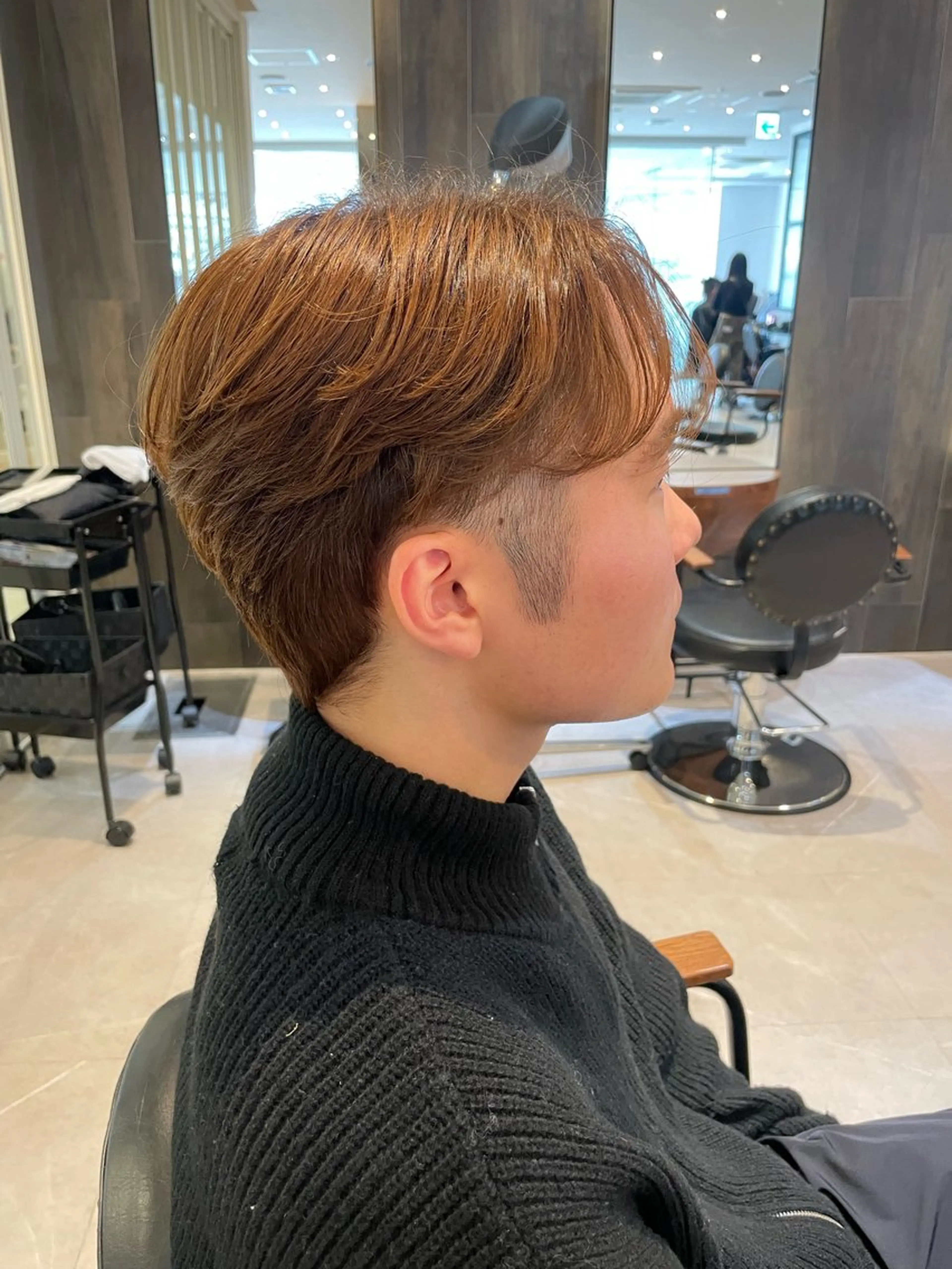 カラー メンズ オリーブカラー🫒/ ハッシュカット/みゆのヘアスタイル