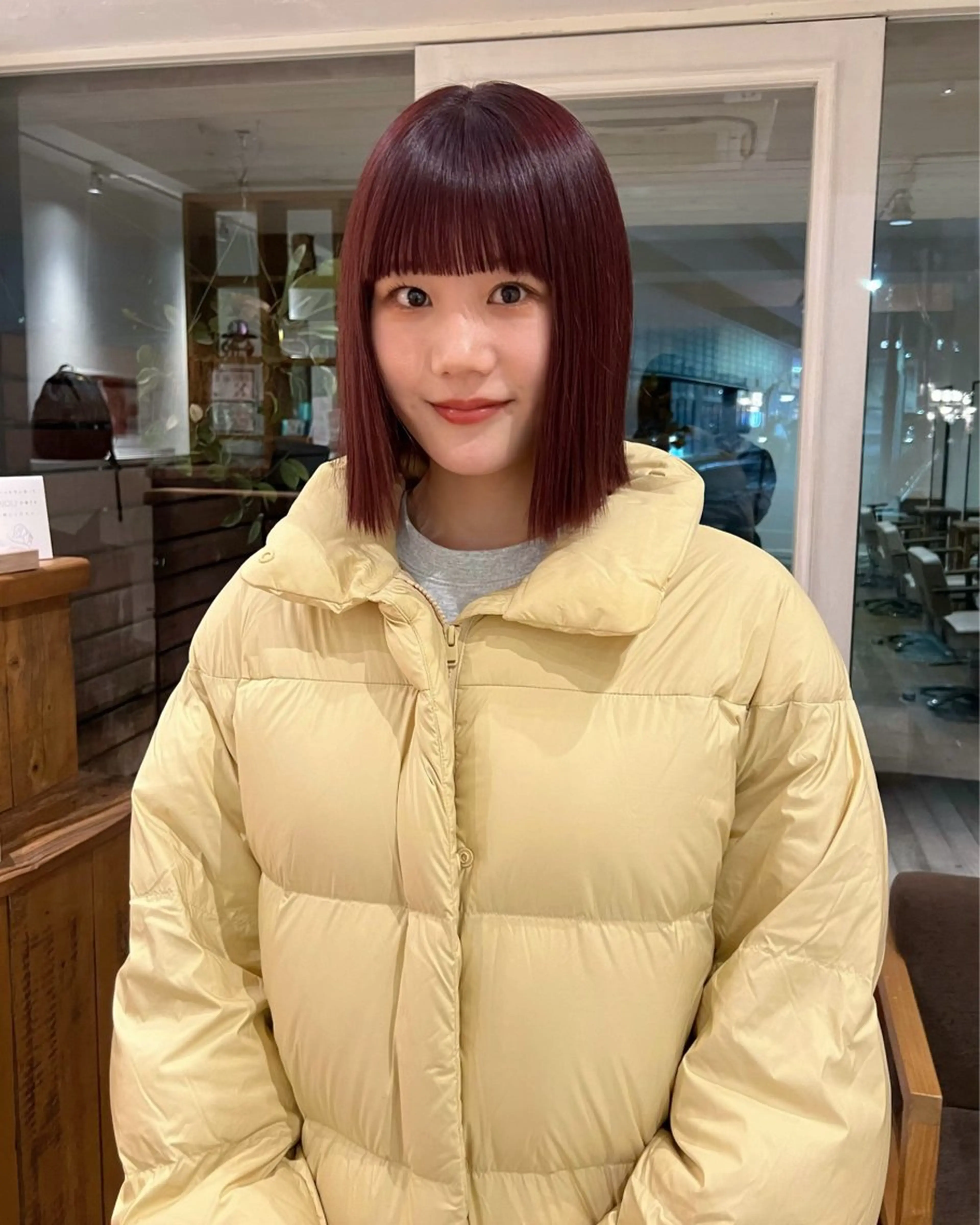 セミロング カラー ブリーチ ブリーチなしカラー KNACK/天王寺 美容室/レイヤーのヘアスタイル