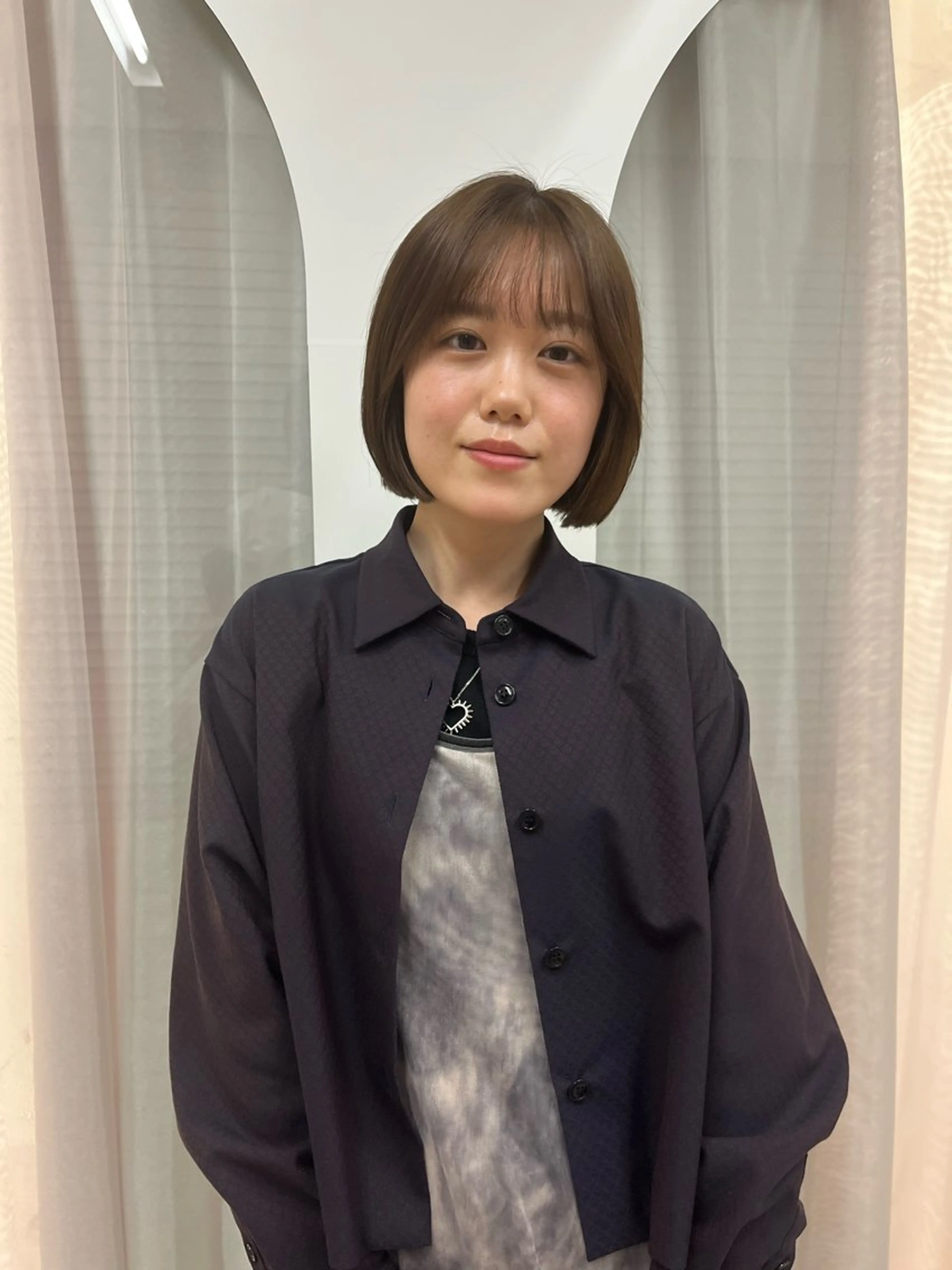 ショート カラー カット ヘアカラー トリートメント 松村 澪里のヘアスタイル